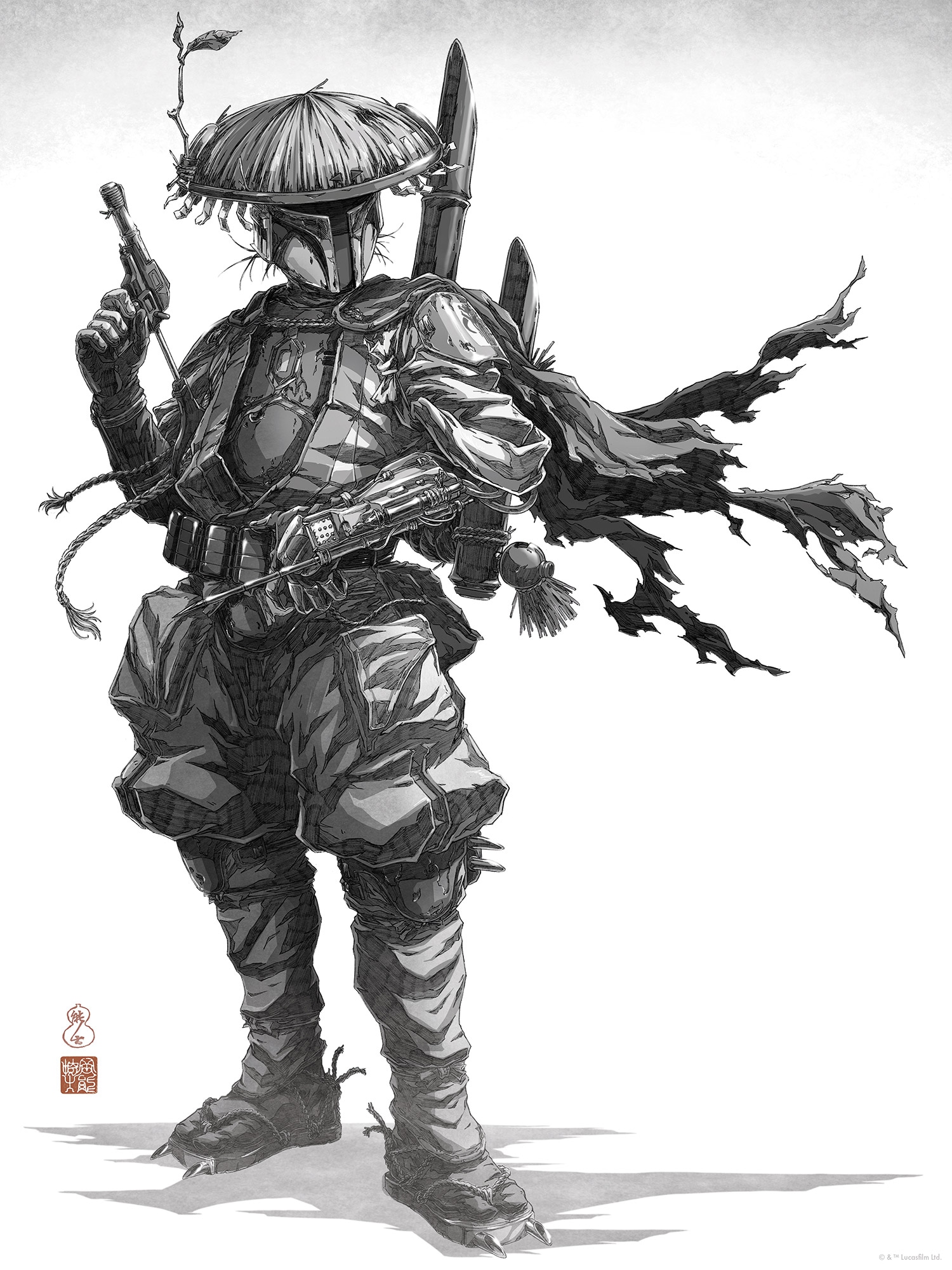 Komar Fresque murale »Star Wars Vision Samurai Bounty Hunter« Set, 1 cuis tlg. 30 x 40 cm (Breite x Höhe) - Kinderzimmer, Dekoration