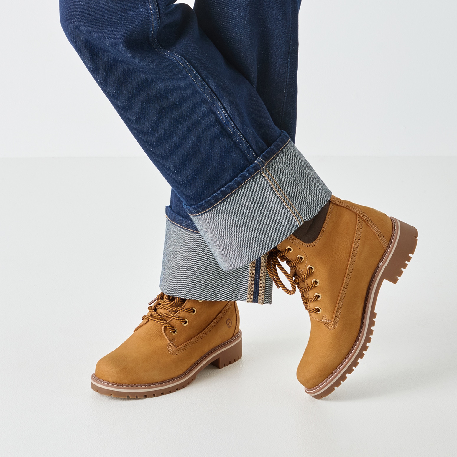 Tamaris Bottes d'hiver  à talon bloc, bottine à lacets avec équipement DUO-TEX