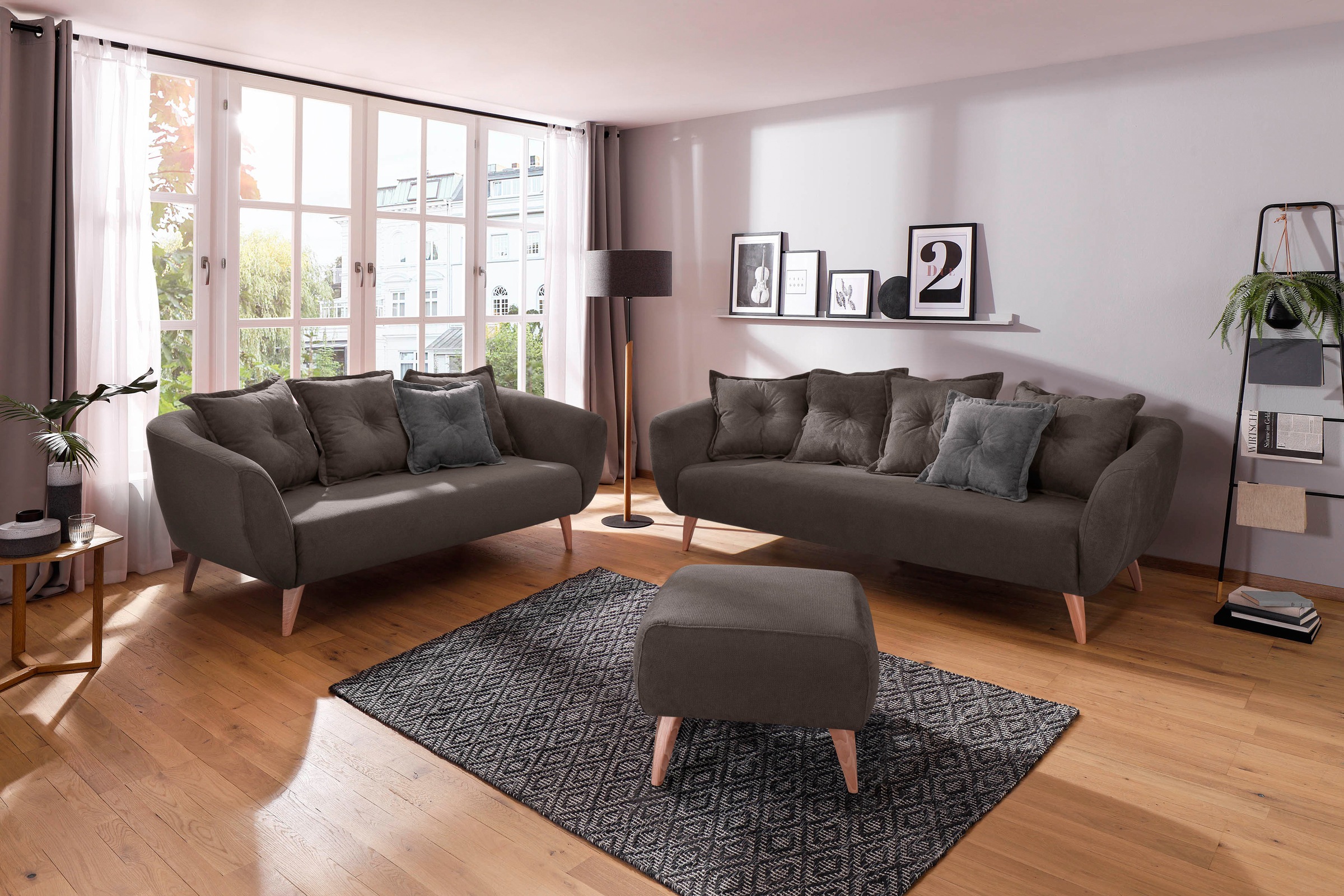 Home affaire 3-places »Baggio modern und romantisches Design, bequem« Zierkissen inklusive