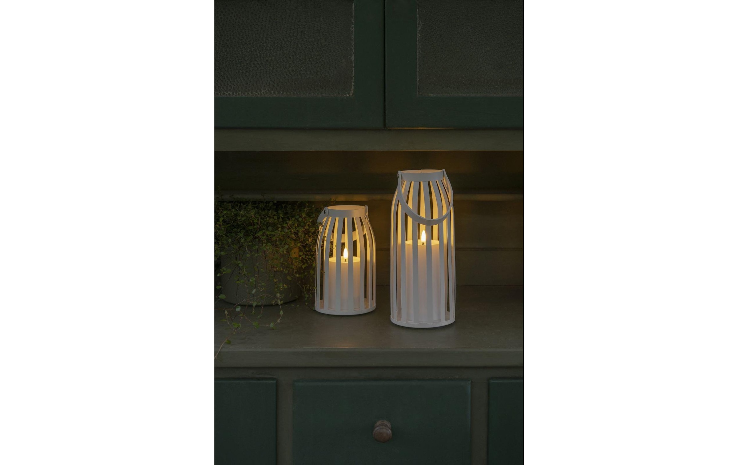 STT Bougie LED »Set 2 Stück 20 und 28 cm« Solar Kerzenlaternen Set für den Innen- und Aussenbereich