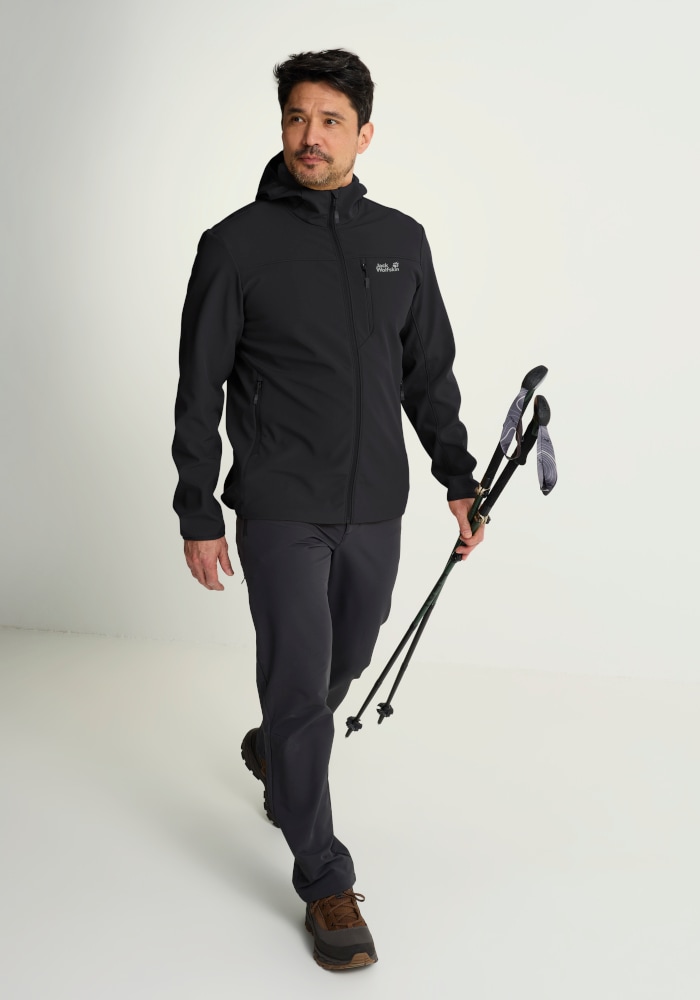 Jack Wolfskin Veste d'extérieur »WILD WINDS HOODED JKT M« pour la randonnée et autres activités de plein air