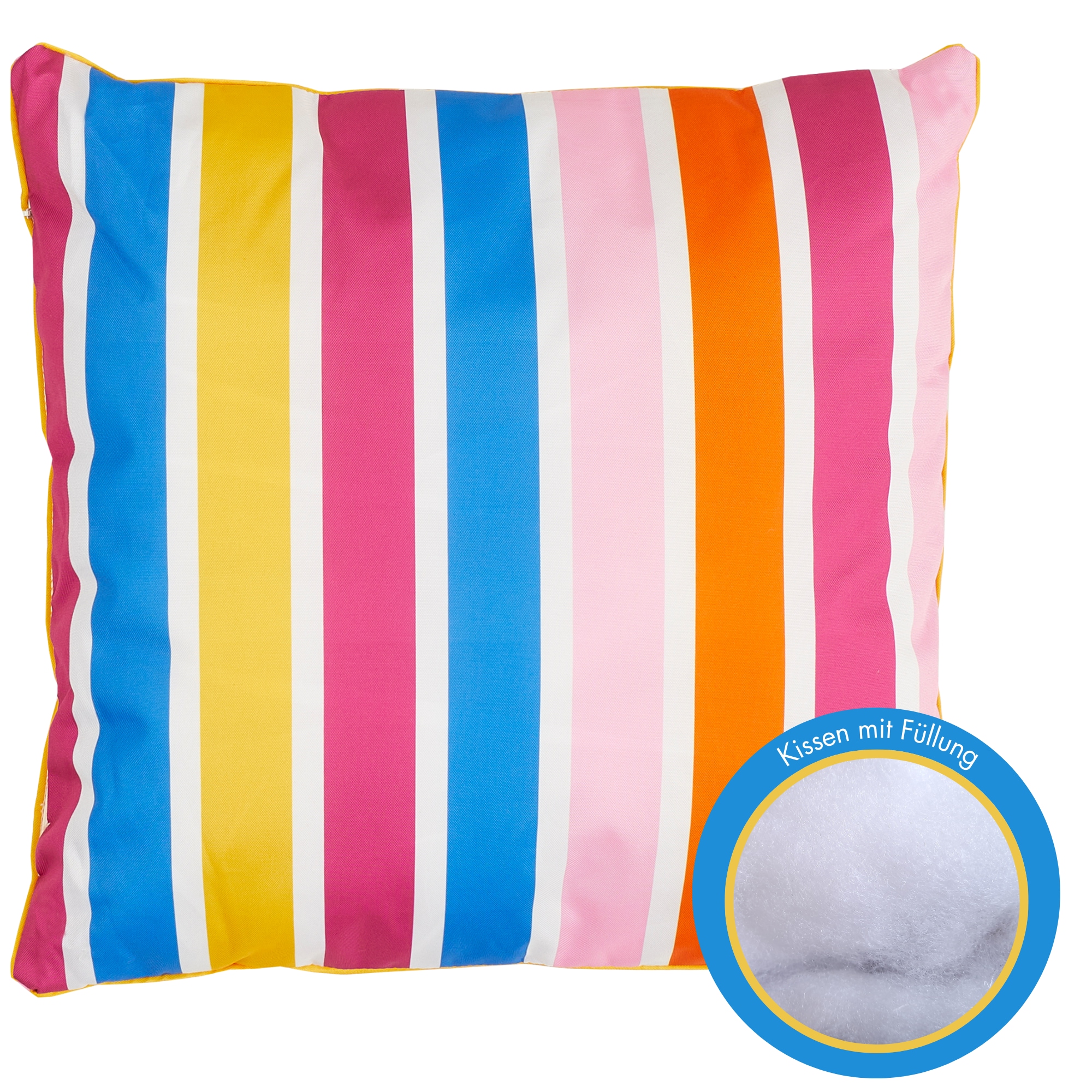 Andiamo Coussin décoratif »Helia, Kissenhülle mit Füllung« Sofakissen, modernes Design, eckig, 40x40, Outdoor geeignet