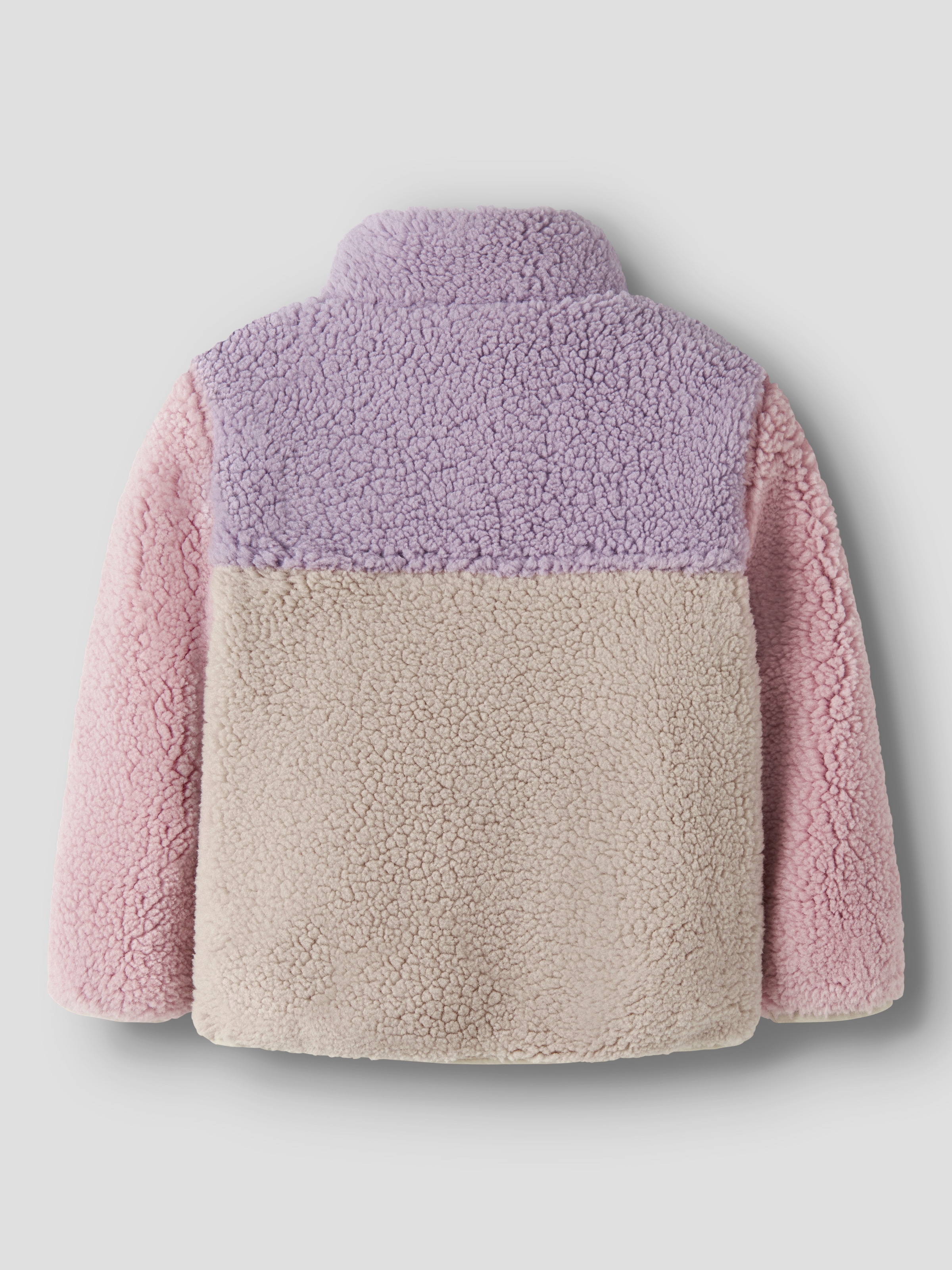 Name It Fleecejacke »NMFMONICA TEDDY JACKET BLOCK« ohne Kapuze