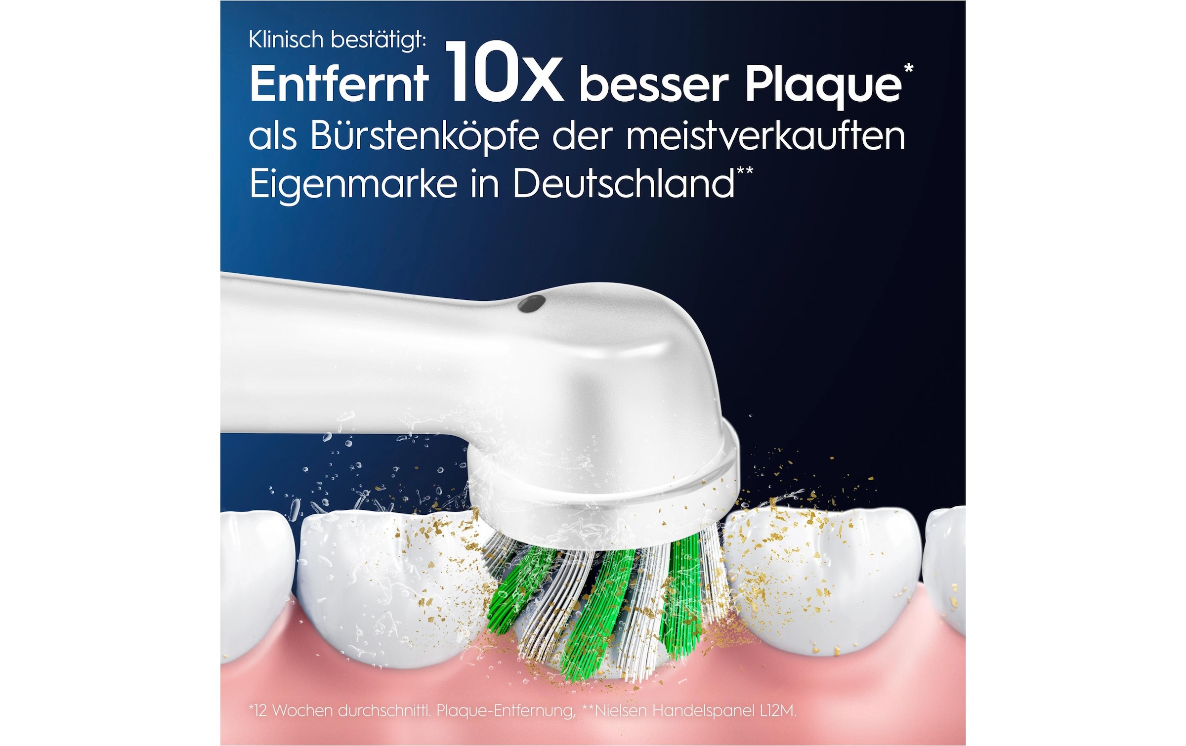 Oral-B Aufsteckbürsten »Pro CrossAction« Zahnreinigung mit innovativen X-förmigen Borsten