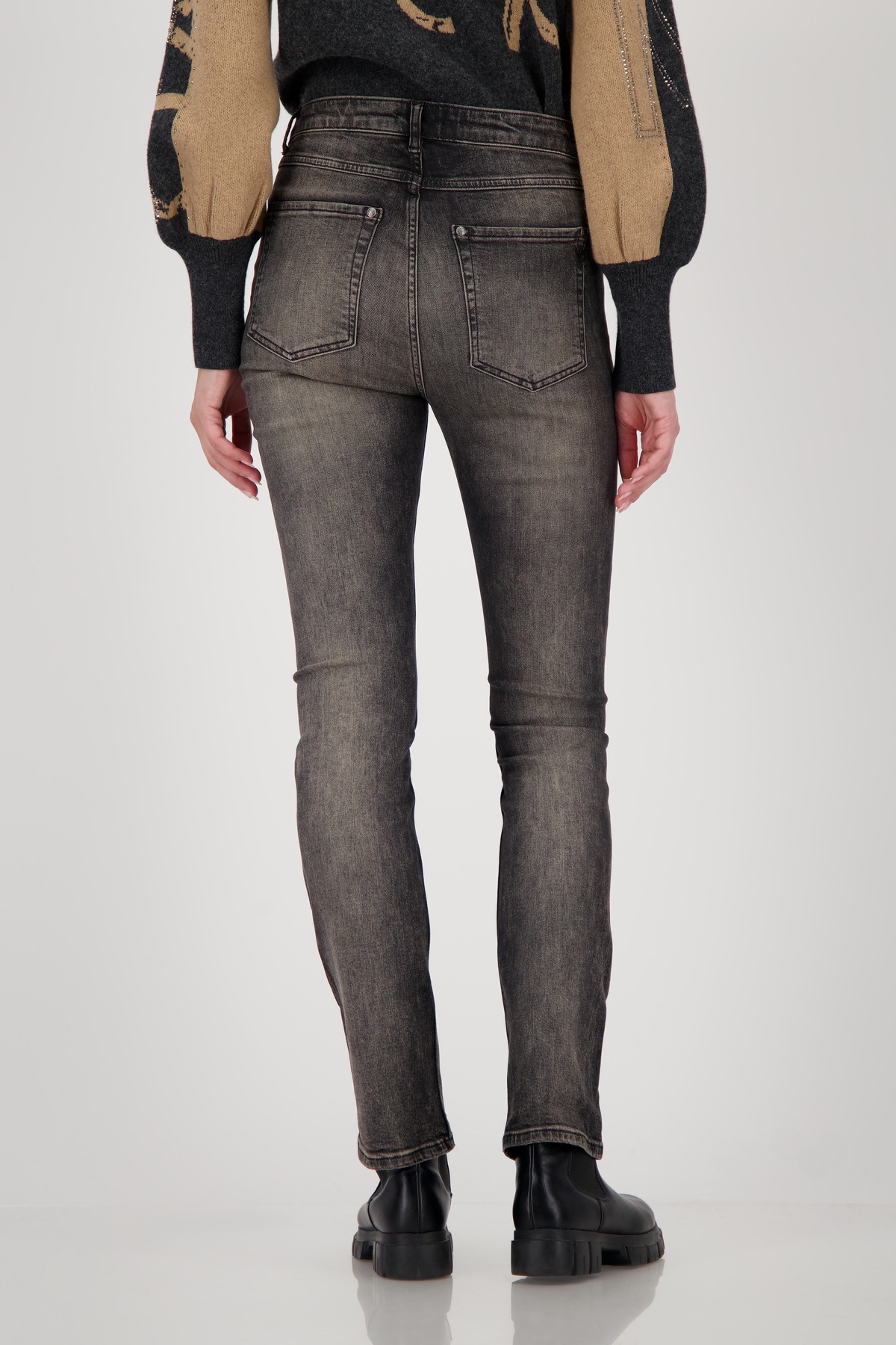 Monari Straight-Jeans Regular fit mit Strasssteinen