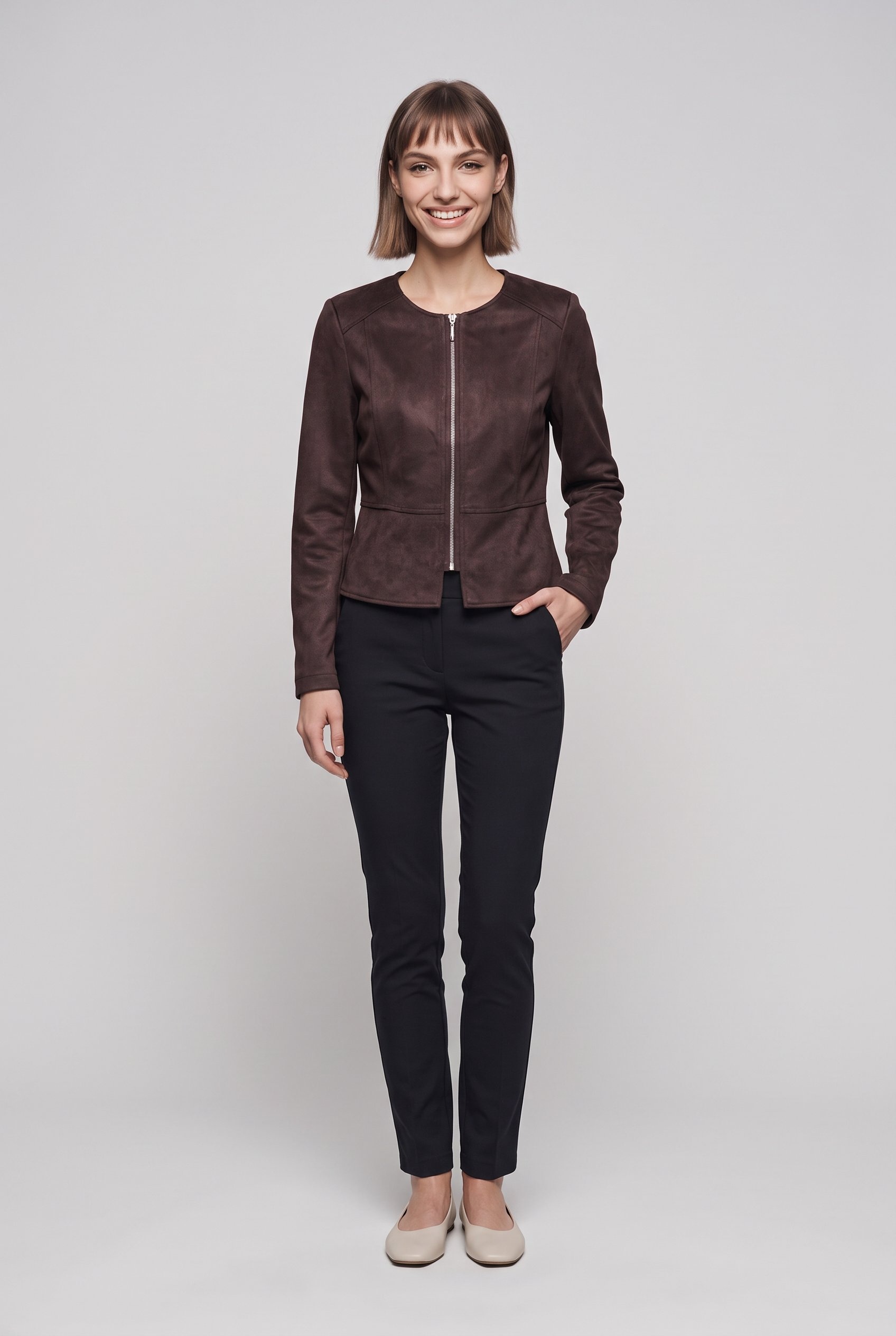ONLY Lederimitatjacke »ONLSARAMY FAUX SUEDE JACKET OTW« Kunstfaser, Wildlederimitat