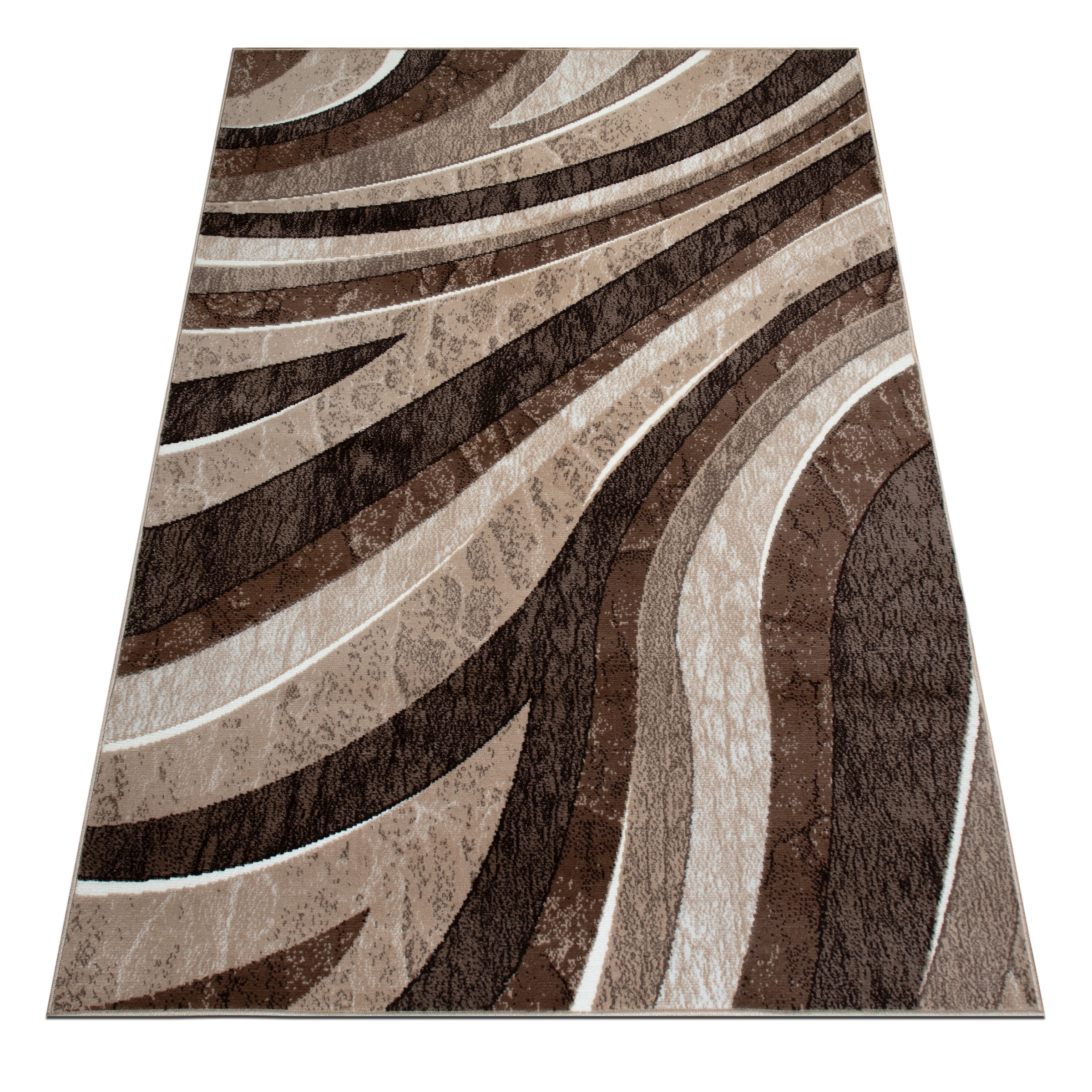 my home Teppich »Livil, modernes Wellen-Design« rechteckig 8 mm Höhe 3D-Effekt, Kurzflor, Wohnzimmer, Esszimmer, Schlafzimmer