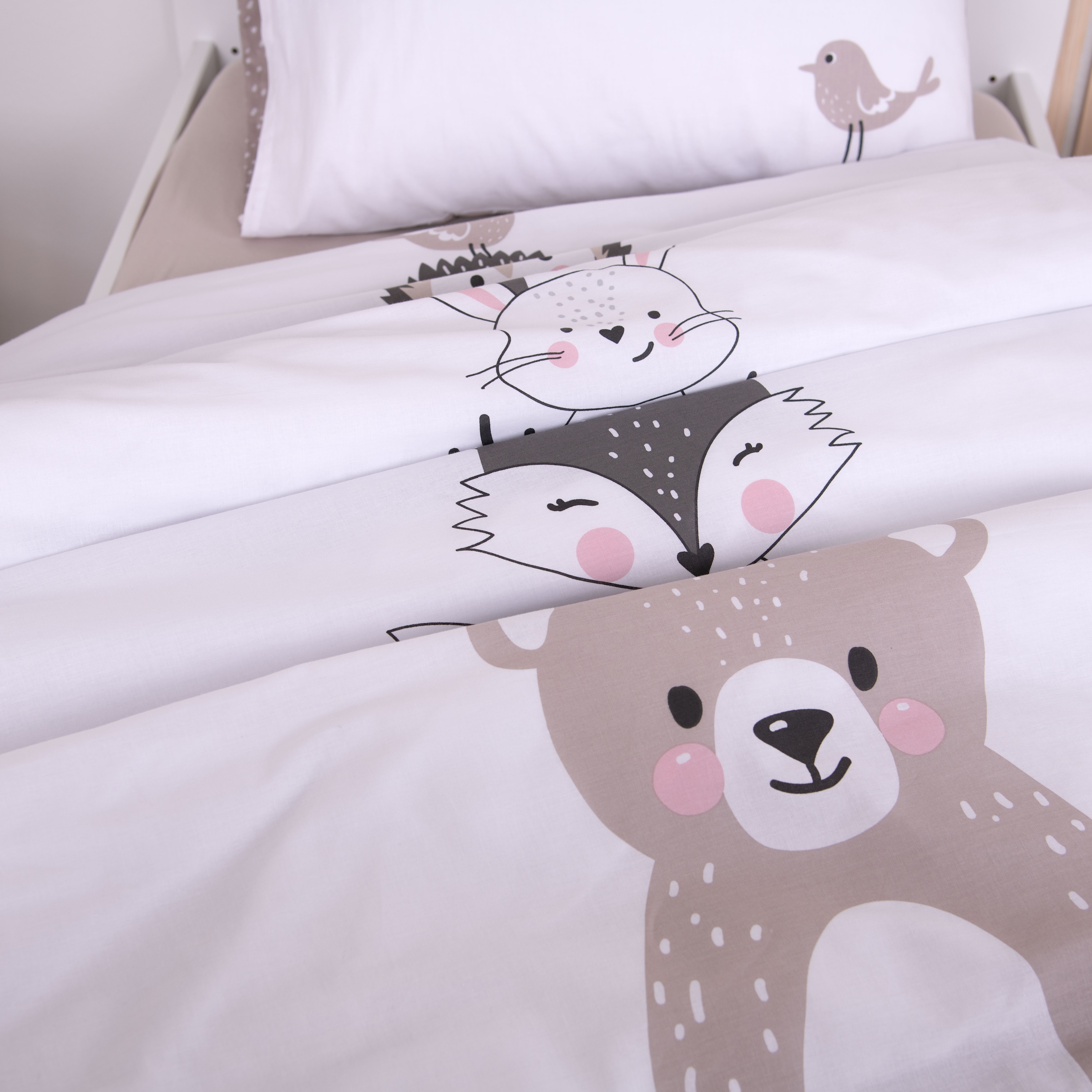 Baby Best Linge de lit pour bébé »babybest Woodland Crew« 1 cuis avec fonction réversible