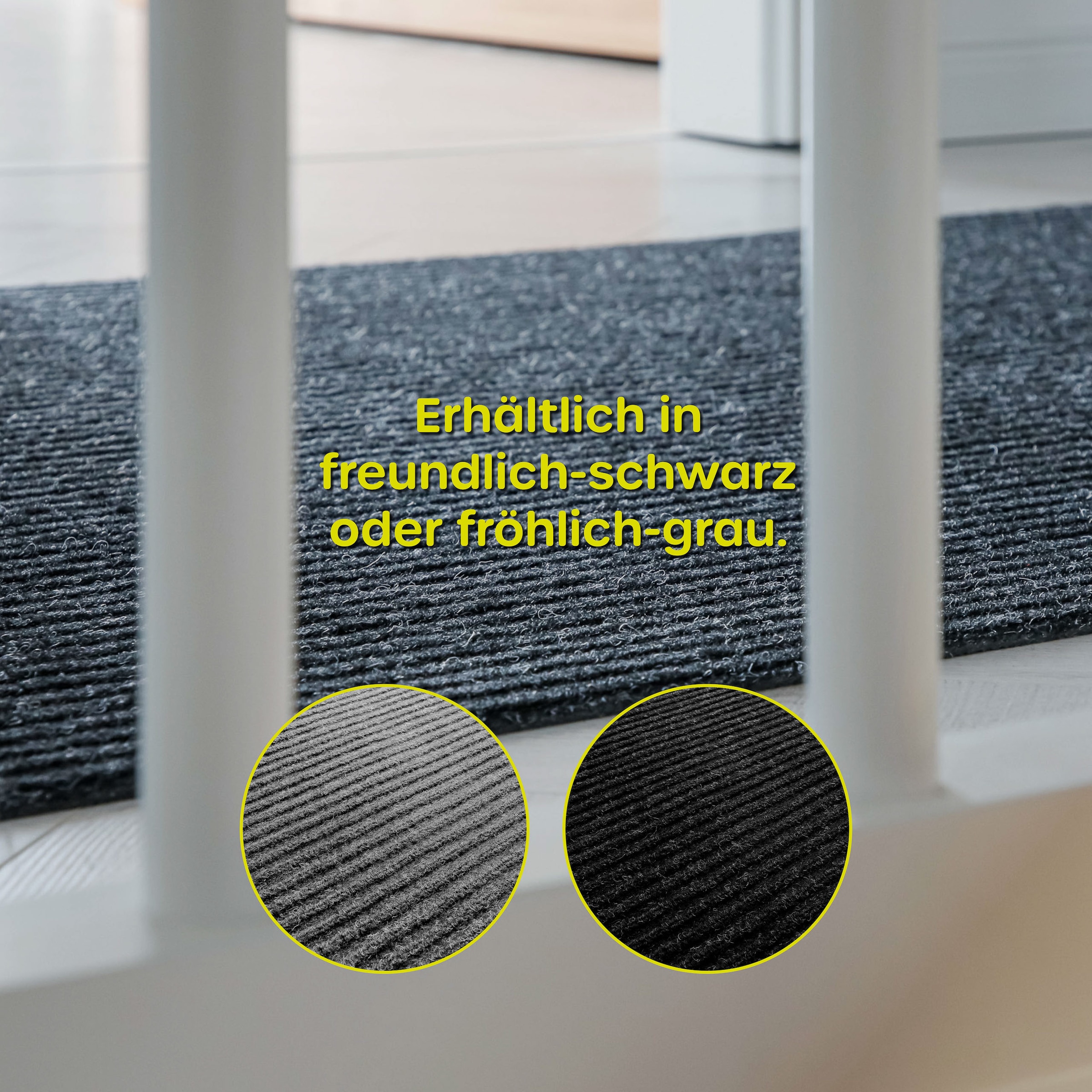 Wecon home Tapis »Buhai« Rectangulaire 3 mm Höhe ultraflacher Schmutzfangläufer, rutschfest, waschbar, wetterfest