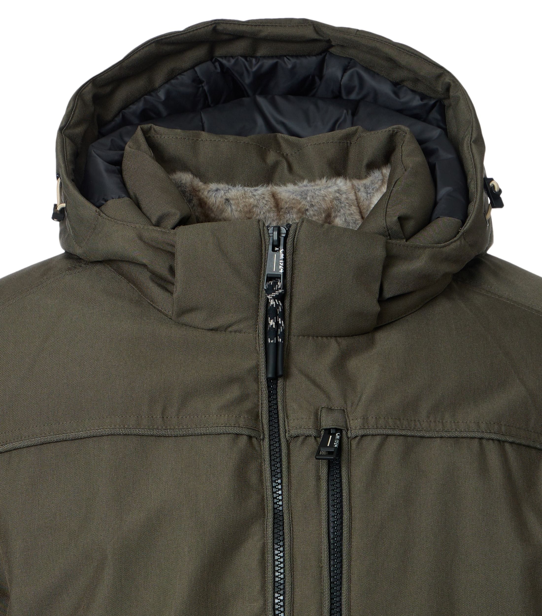 CASAMODA Veste d'hiver avec capuche avec capuche et fermeture éclair