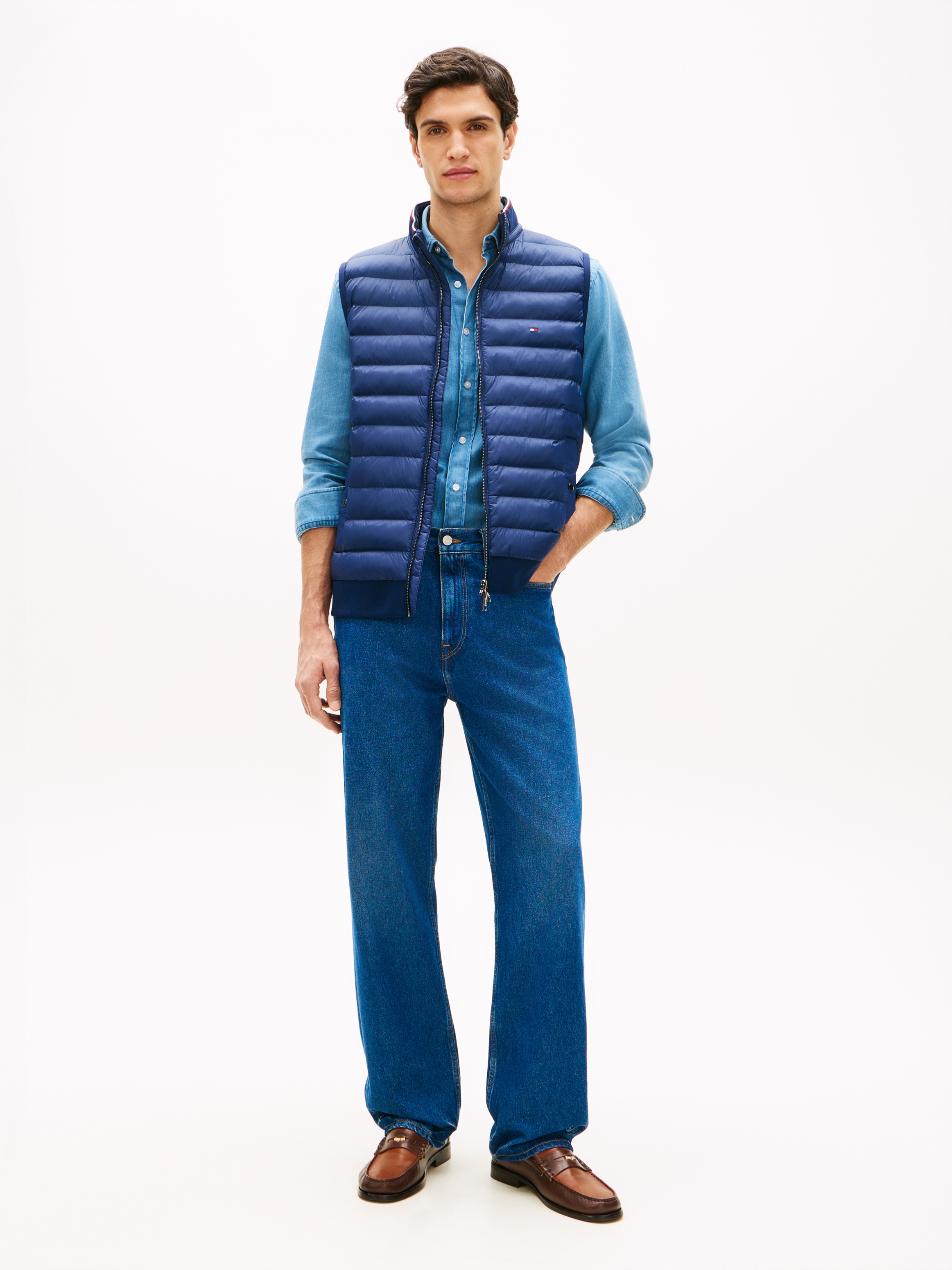 Tommy Hilfiger Gilet matelassé »MIX MEDIA« Stehkragen, 2-Wege-Reissverschluss