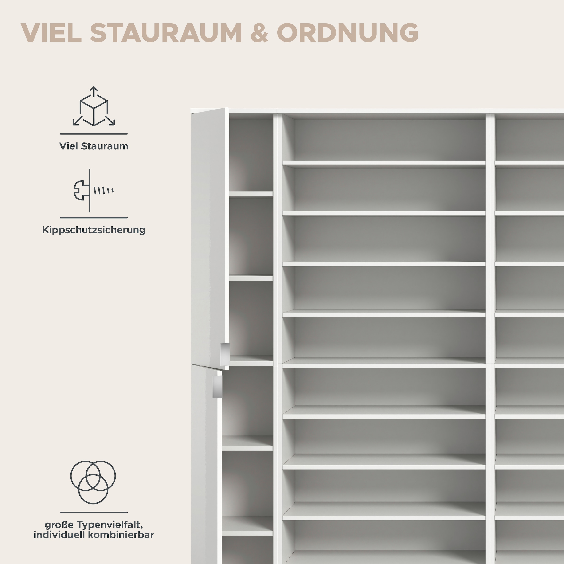 INOSIGN Garderoben-Set »Trondheim, Garderobenset 4-tlg. Breite 232 cm,« 4 Stk. tlg.