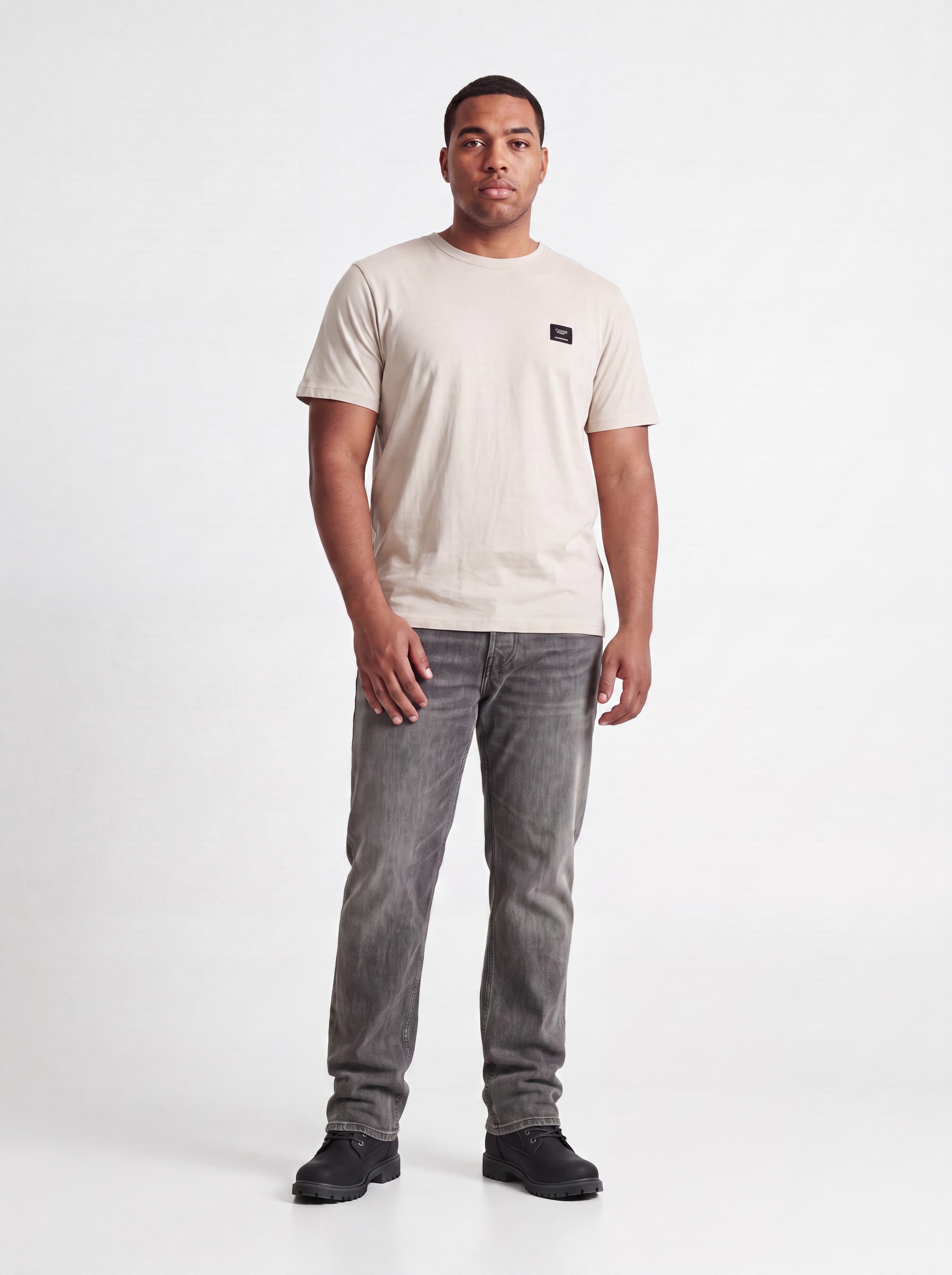 Jack & Jones PlusSize T-shirt »JJCLEVELAND TEE SS CREW NECK PLS« coton, coupe régulière