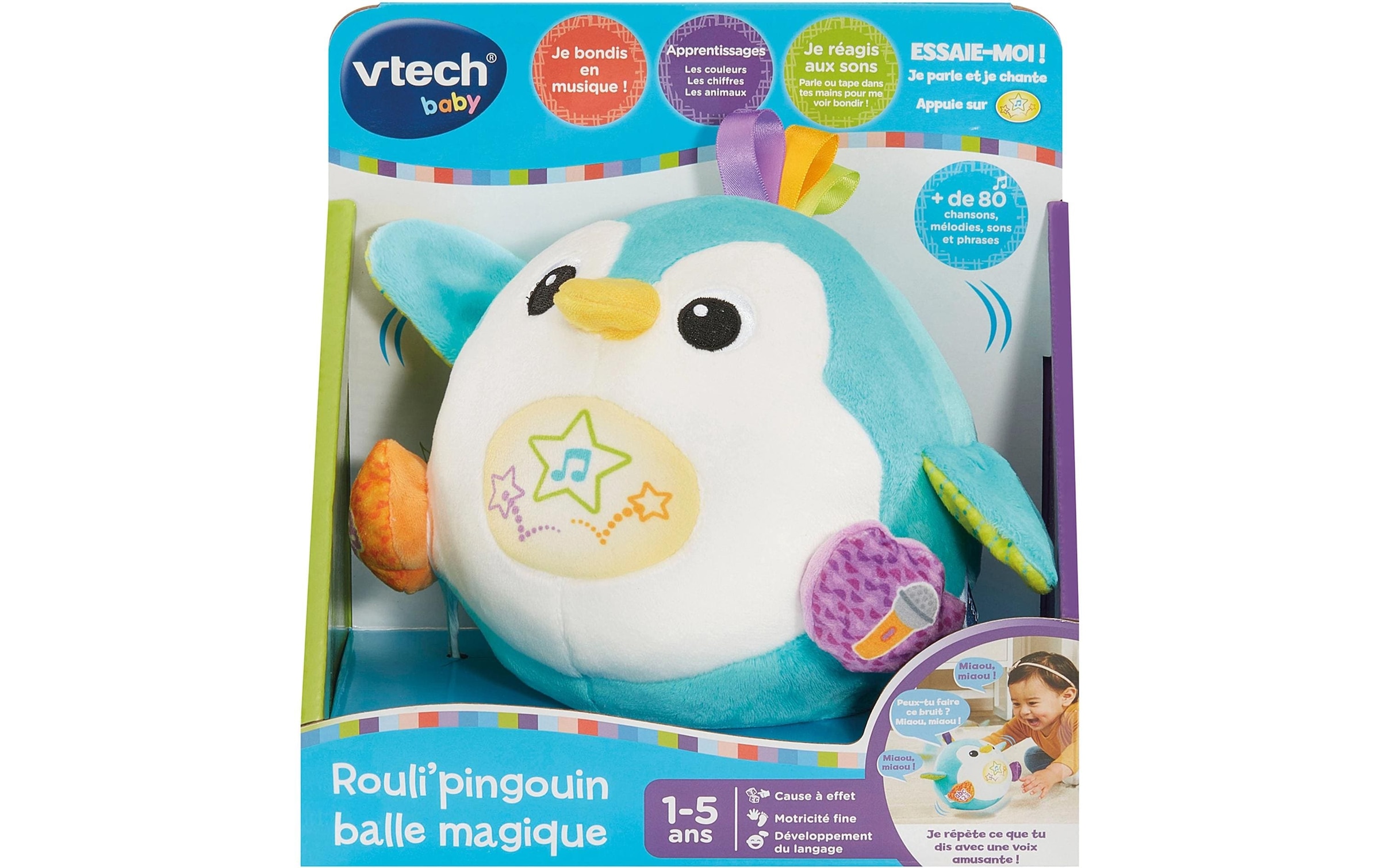Vtech® Animal gonflable »Plüsch Roulipingouin balle magique -FR-«