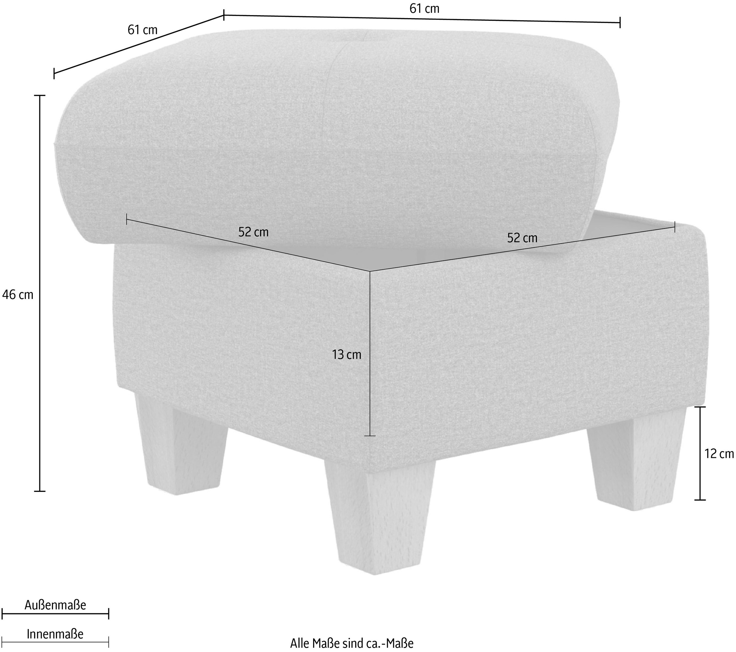 Home affaire Polsterhocker »Lindgren« mit Stauraum