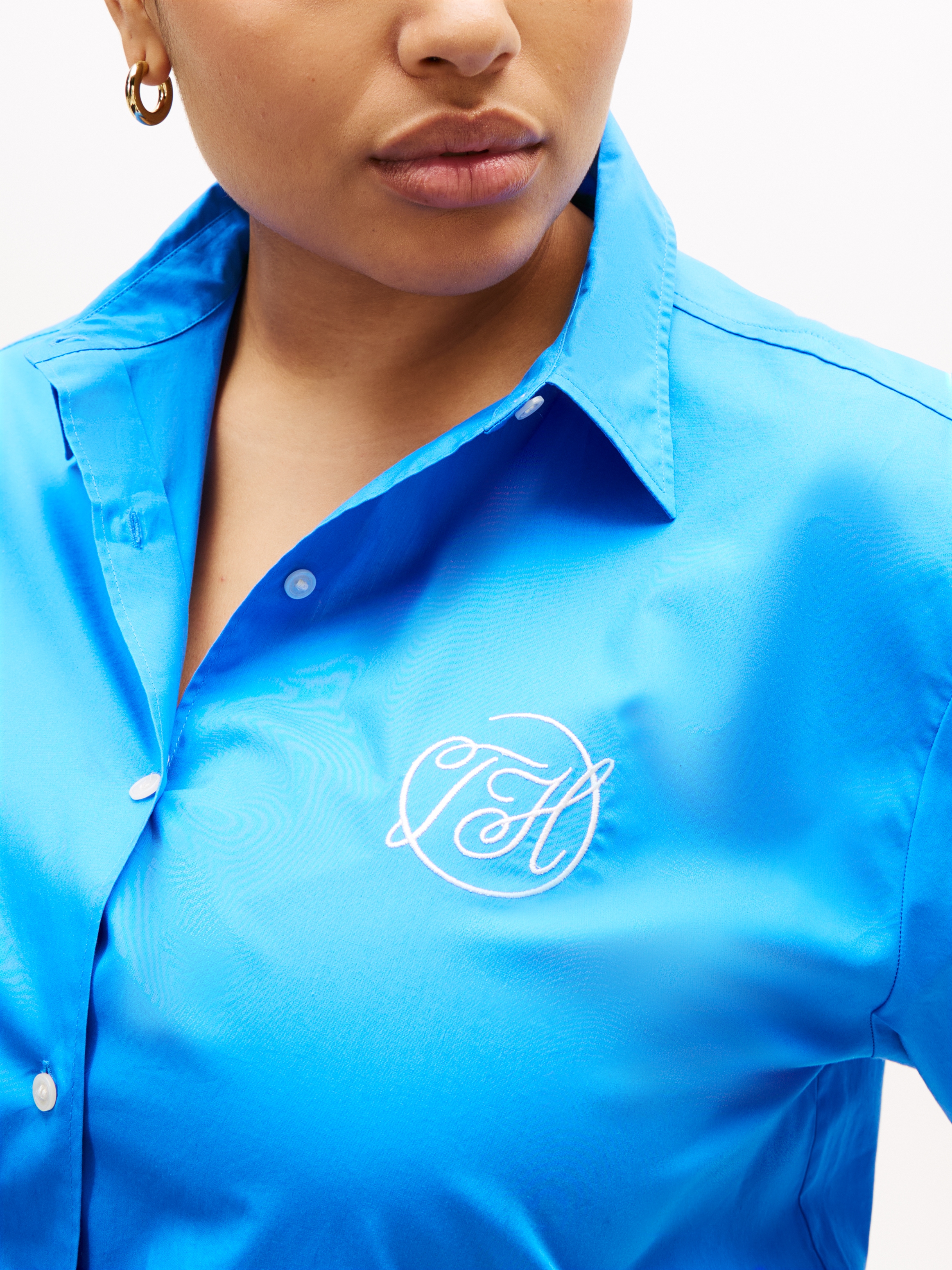 Tommy Hilfiger Curve Hemdbluse »CRV COTTON EASY SHIRT« in grossen Grössen, Baumwolle