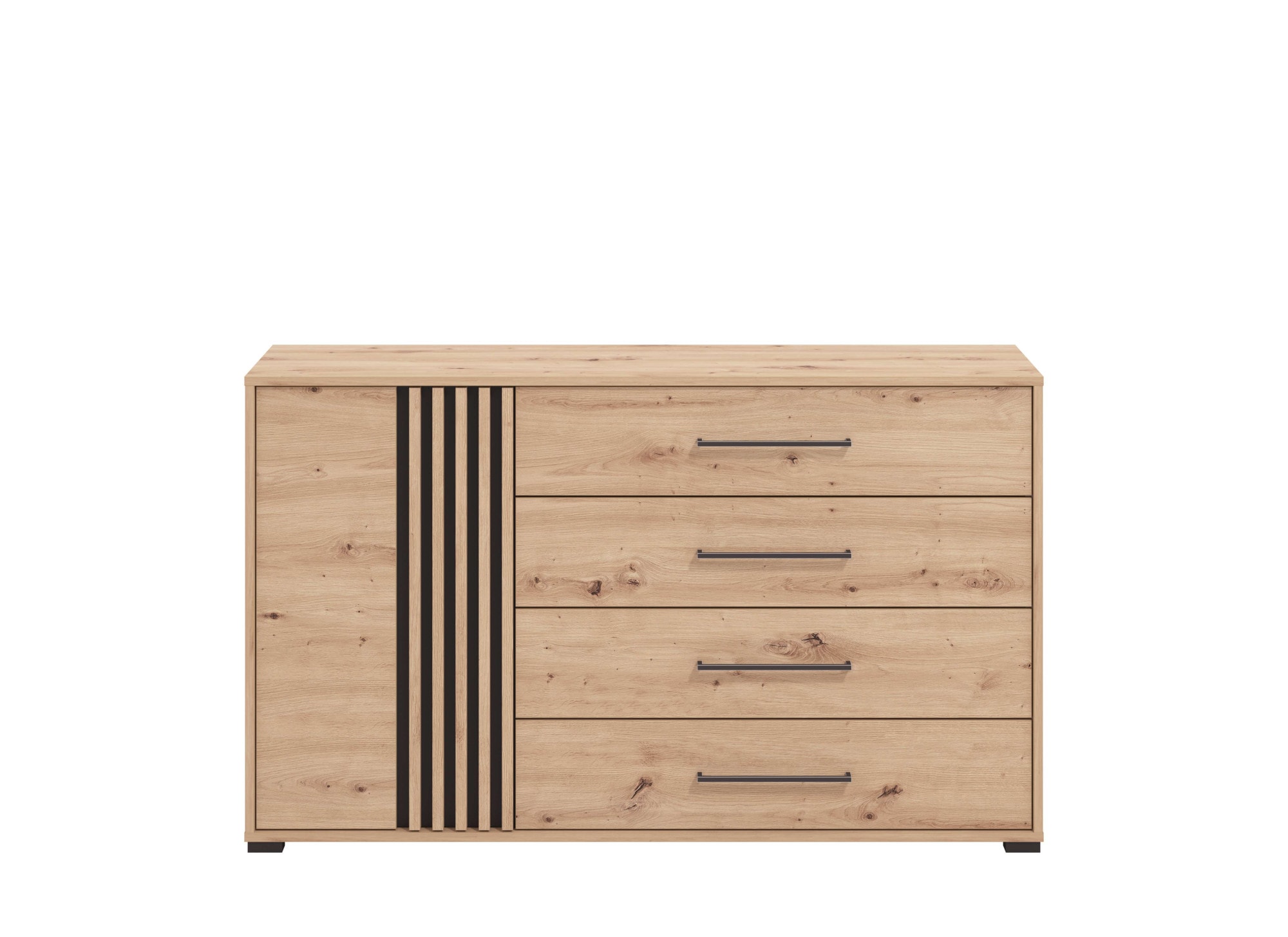 INOSIGN Kommode »Ascalon Sideboard, Breite 138 oder 93 cm, mit ABS Schutzkanten« 3D Optik durch Lamellen/ Paneele, FSC-zertifizierter Holzwerkstoff