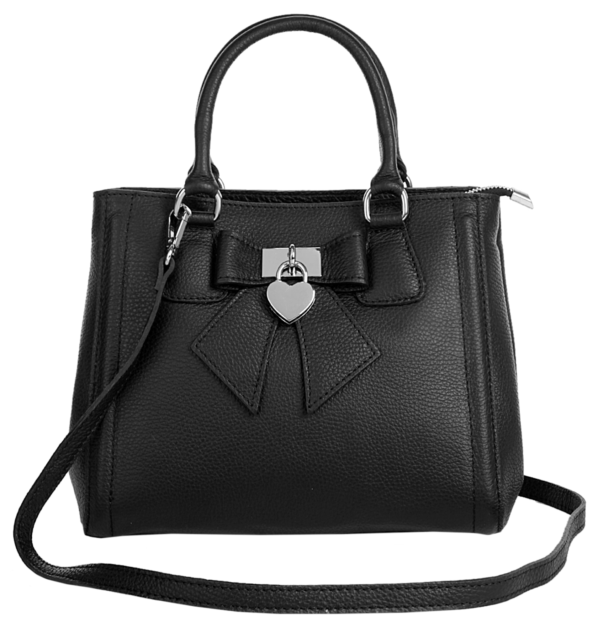 Cluty Henkeltasche »CLUTY Damen SOLCUORE echt Leder, Made in Italy« echt Leder, Made in Italy