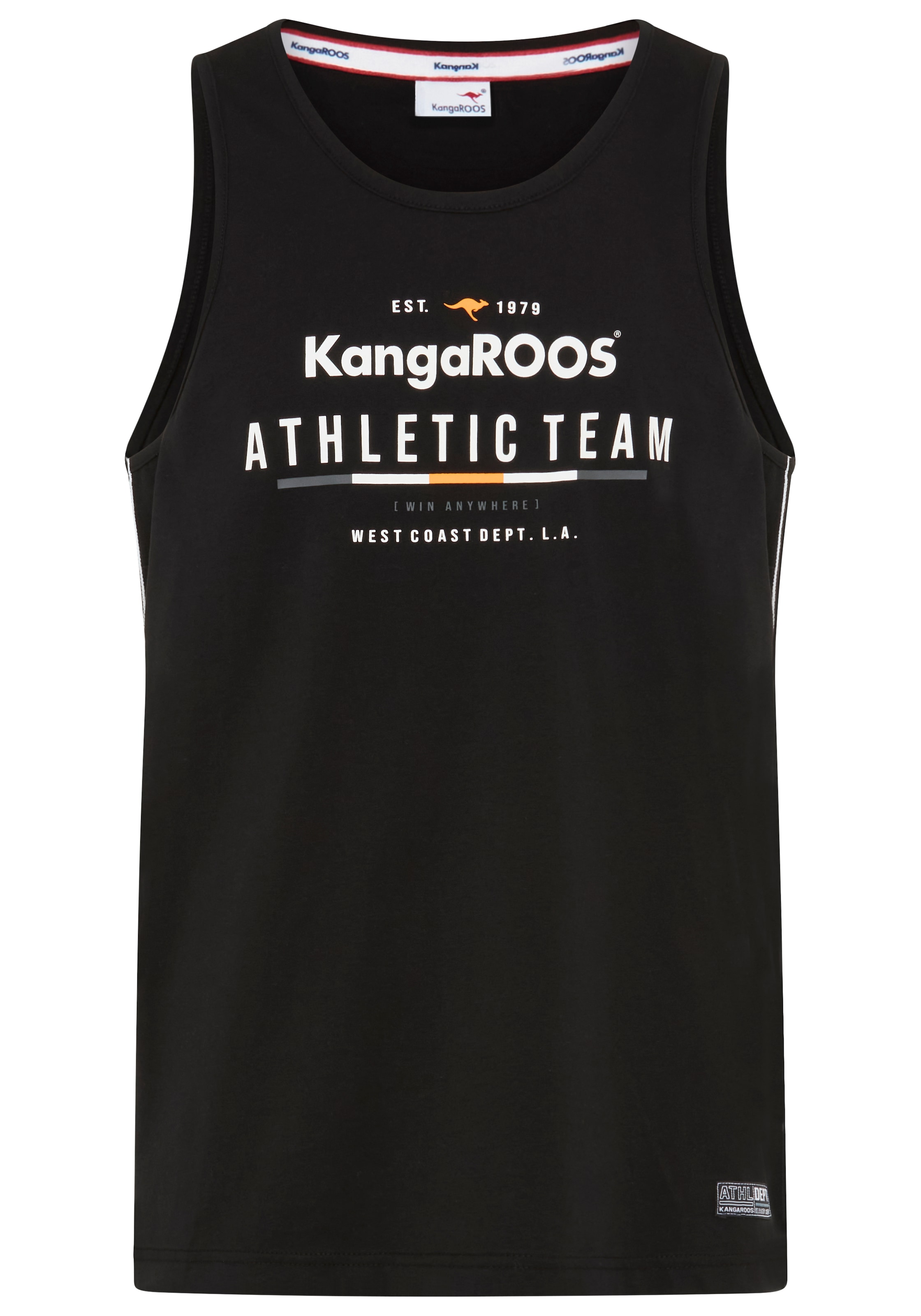 KangaROOS Débardeur schmal geschnitten, ärmellos, aus Baumwolle, Single Jersey