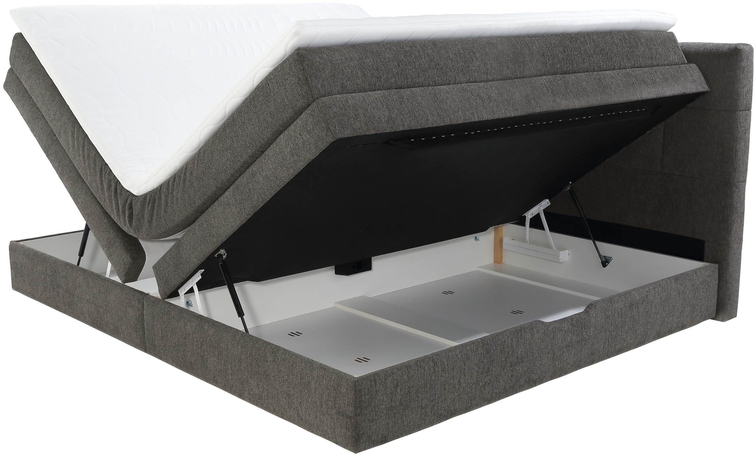 Jockenhöfer Gruppe Lit boxspring »Casa Grande in der Breite 240cm, Familienbett mit Bettkasten (1.000 L)« matelas TTFK 7 zones, surmatelas KS, différents degrés de fermeté au choix