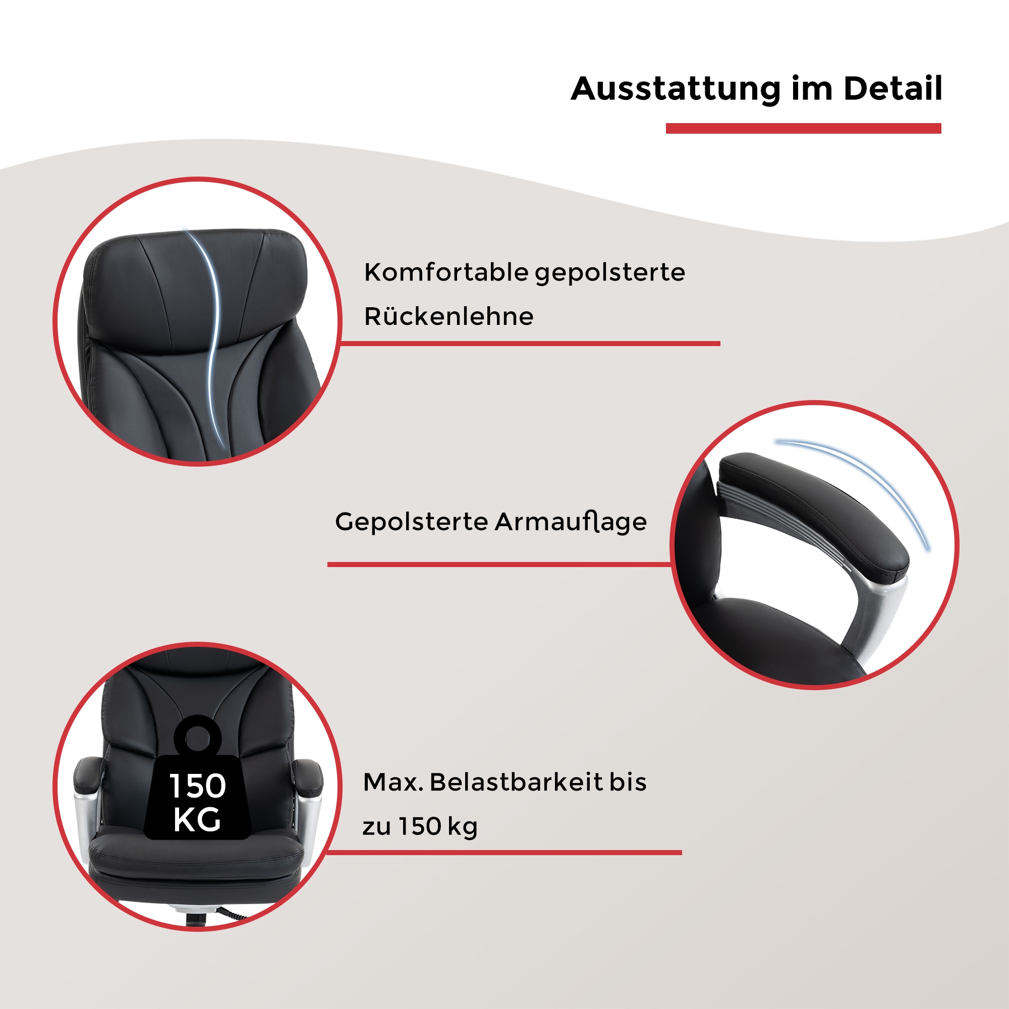 Duo Collection Fauteuil de direction »Theodor XXL« () supporte jusqu'à 150 KG