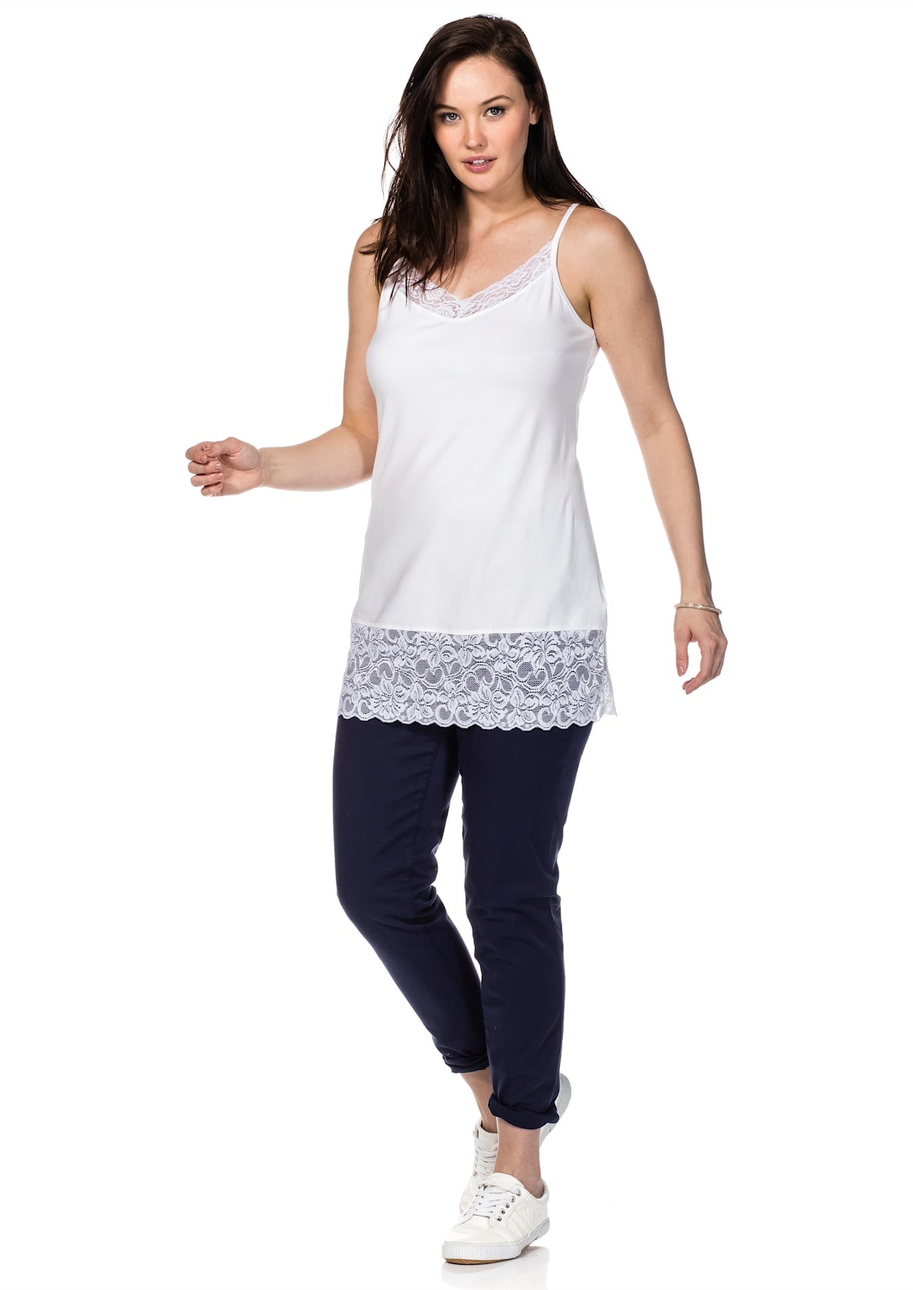 Sheego Top à bretelles spaghetti