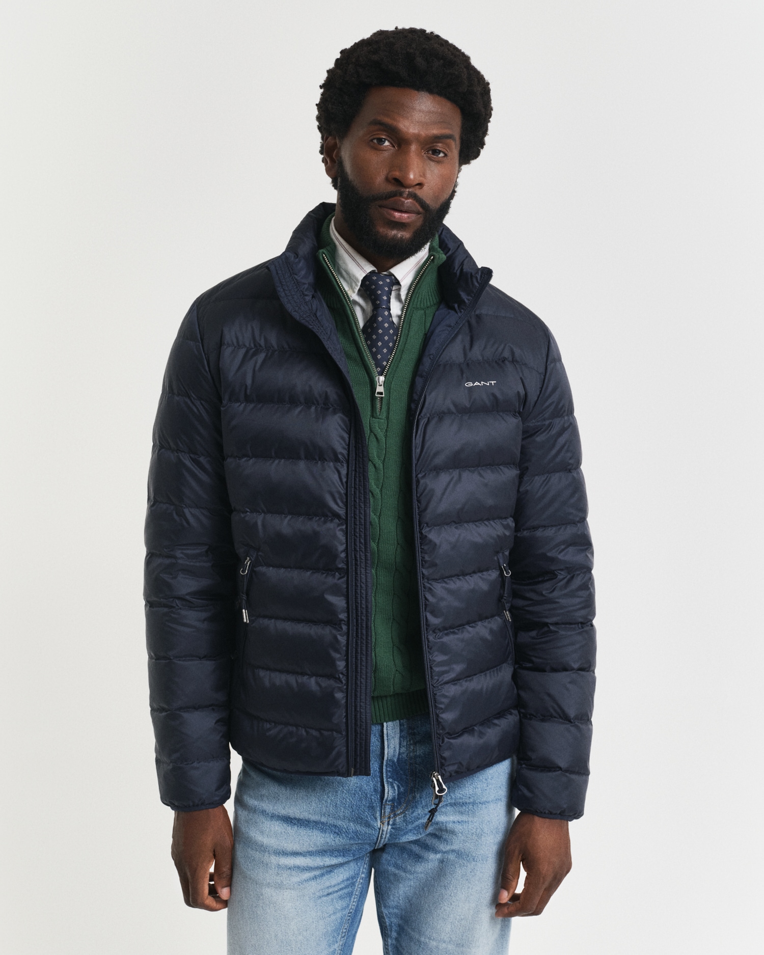 Gant Steppjacke »LIGHT DOWN JACKET« 2-Wege-Reissverschluss, Übergangsjacke, regular fit