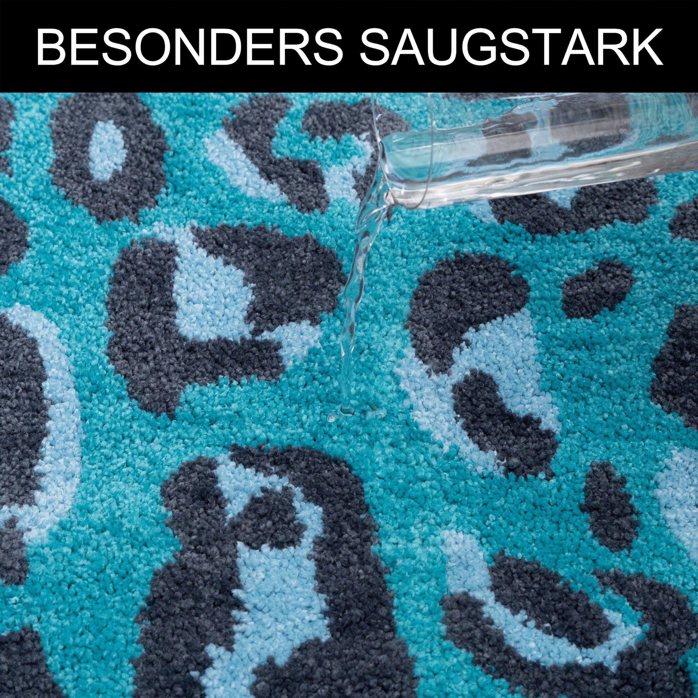 GOODproduct Tapis de bain »Regona Leo, Badvorleger, Badezimmer Teppich, Duschvorleger« Höhe 10 mm revêtement antidérapant Séchage rapide | compatible chauffage au sol motif léopard, imprimé animal, moderne