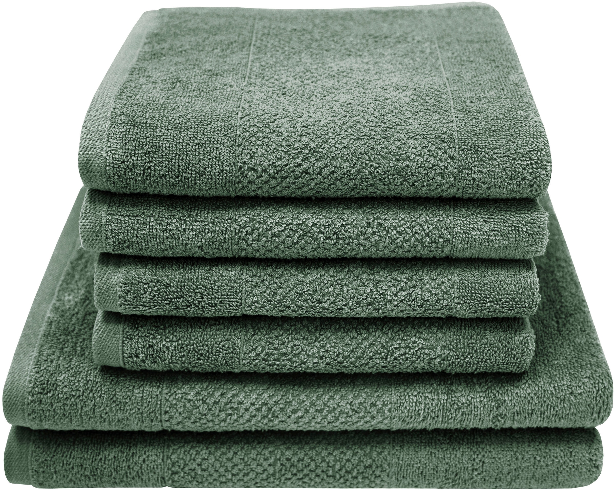 Dyckhoff Handtuch Set »Popcorn Streifen« Set 6 Stk. Walkfrottier 2 Badetücher (70x140 cm), 4 Handtücher (50x100 cm)