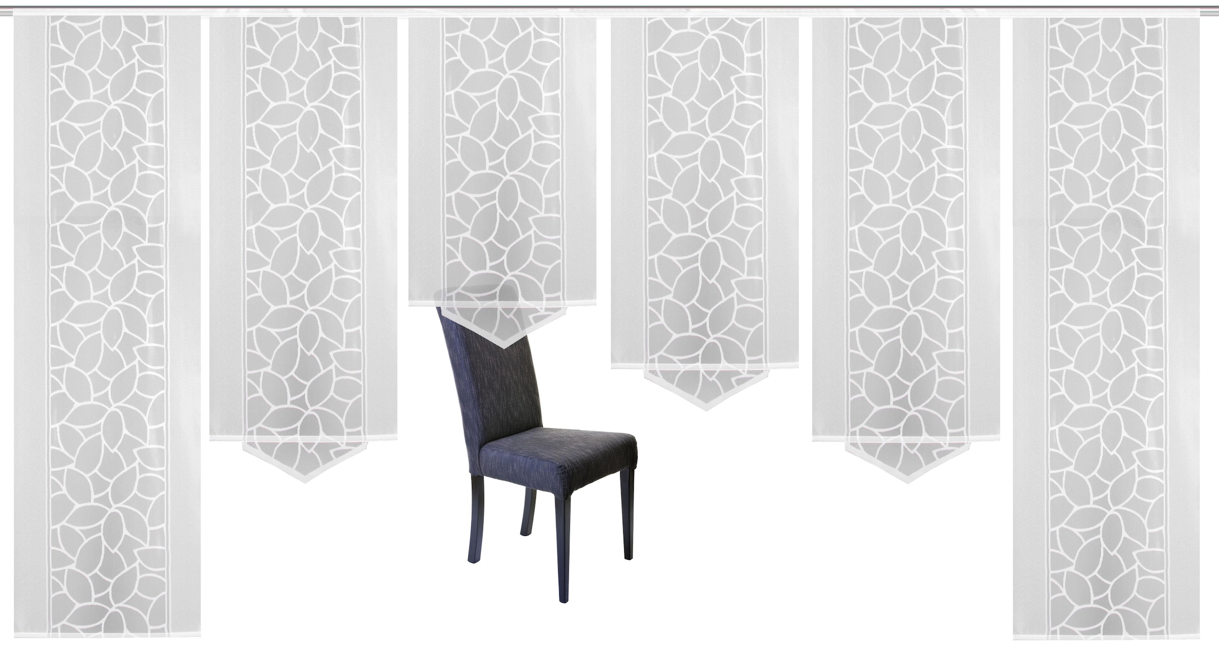 HOME WOHNIDEEN Rideau coulissant »JENNA« Velcro 6 cuis tlg. Schiebevorhang Jacquard Set