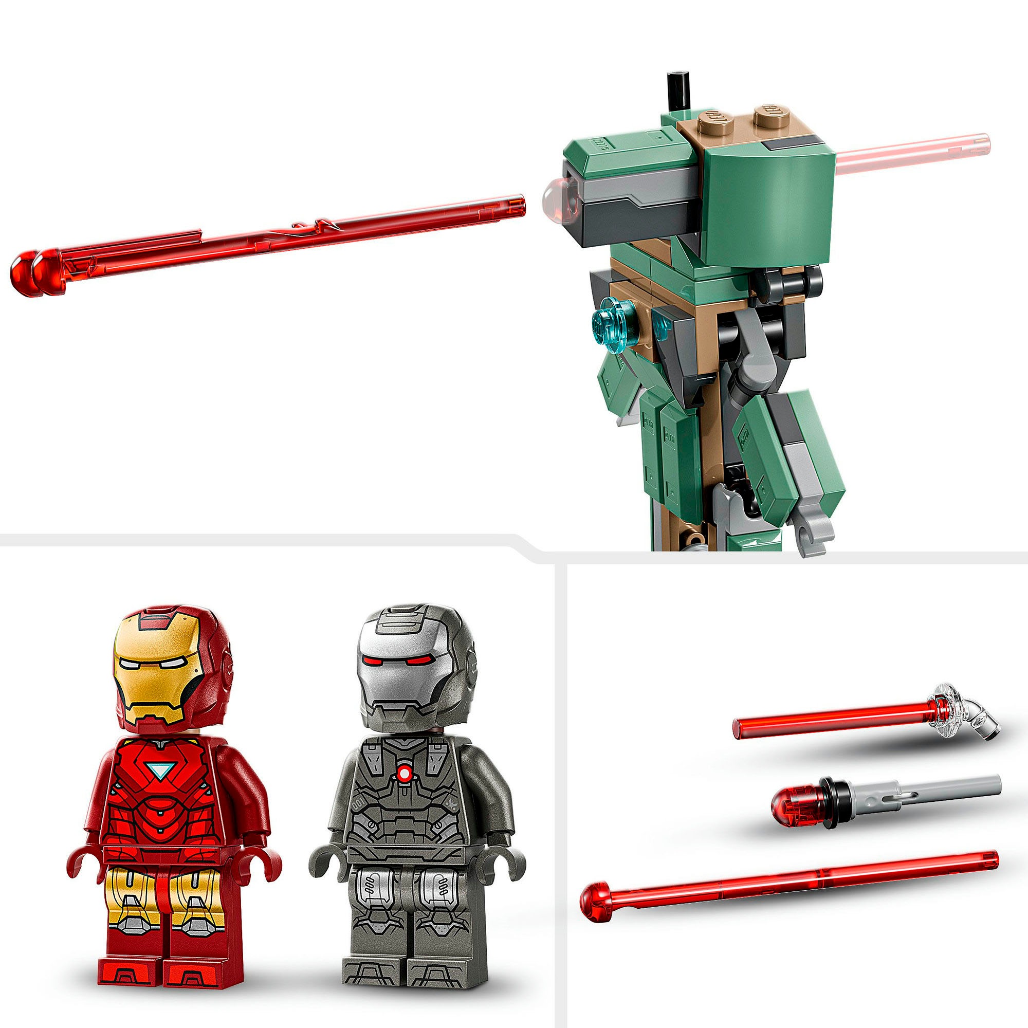 LEGO® Konstruktionsspielsteine »Iron Man & War Machine vs. Hammer-Drohnen (76320), LEGO Super Heroes« Made in Europe