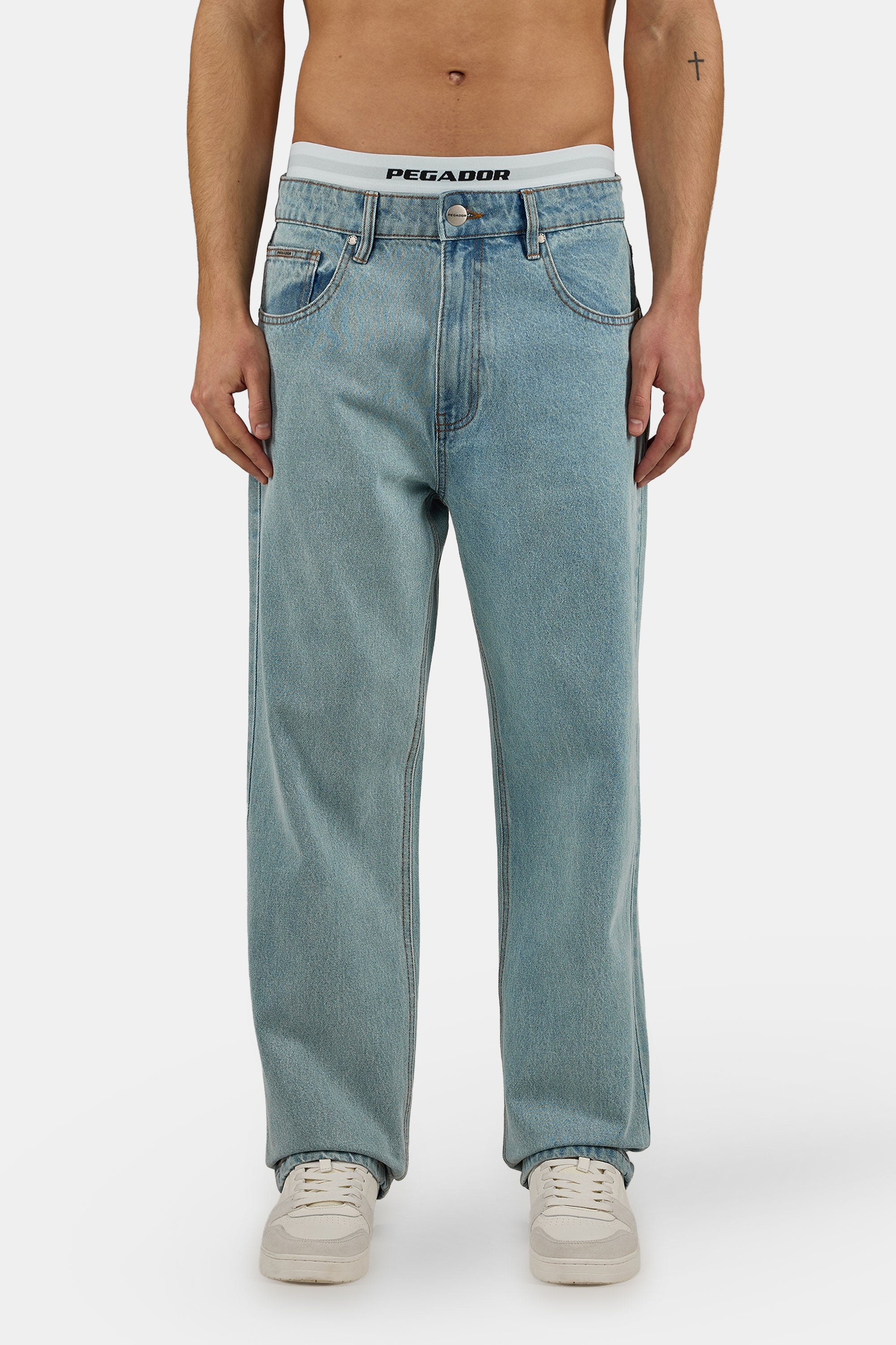 PEGADOR Loose-fit-Jeans »Baltra Baggy Jeans« Baumwolle, loose fit