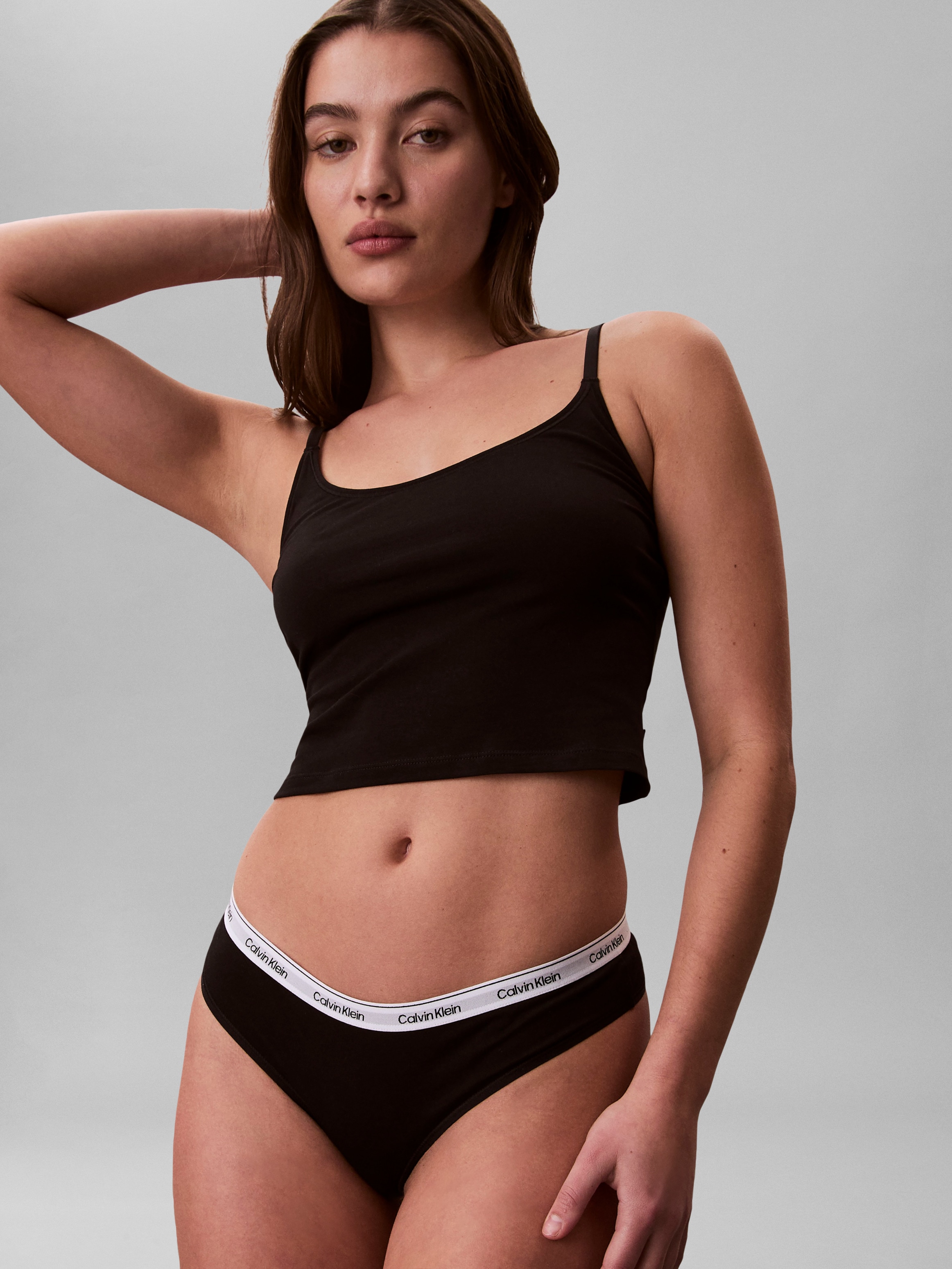 Calvin Klein Underwear Slip brésilien Paquet, pack de 3, 3 cuis coupe ajustée avec ceinture élastique