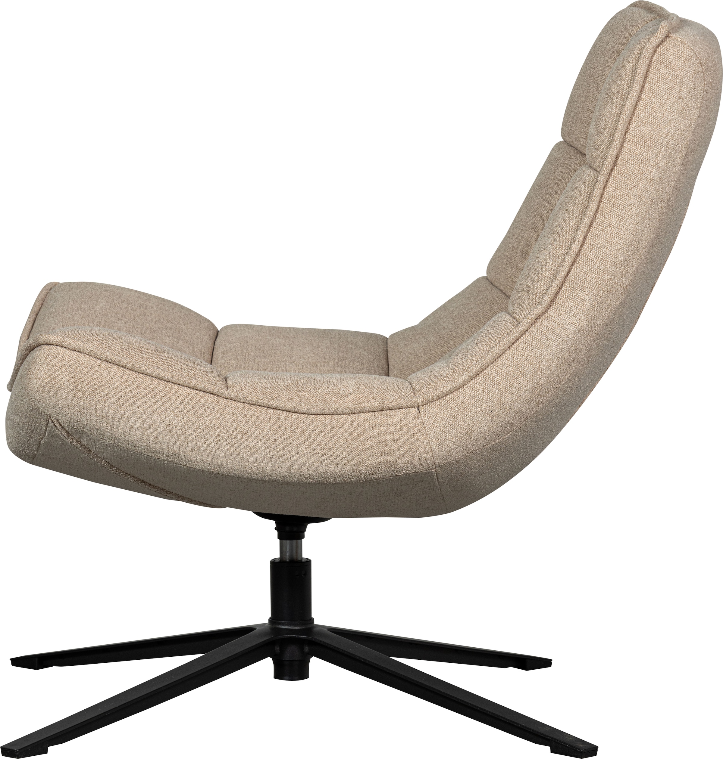 WOOOD Drehsessel »Maudi gewobener-Bezug mit metall Drehgestell H 84 x B 74 x T 86 cm« Tragkraft 100 kg, subtile Farbnuancen, Hohe Verschleissfestigkeit