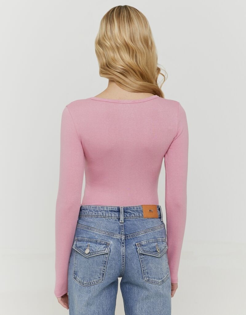 Tally Weijl Body à manches longues »SBOCOJANA« Baumwollmischung, figurbetont