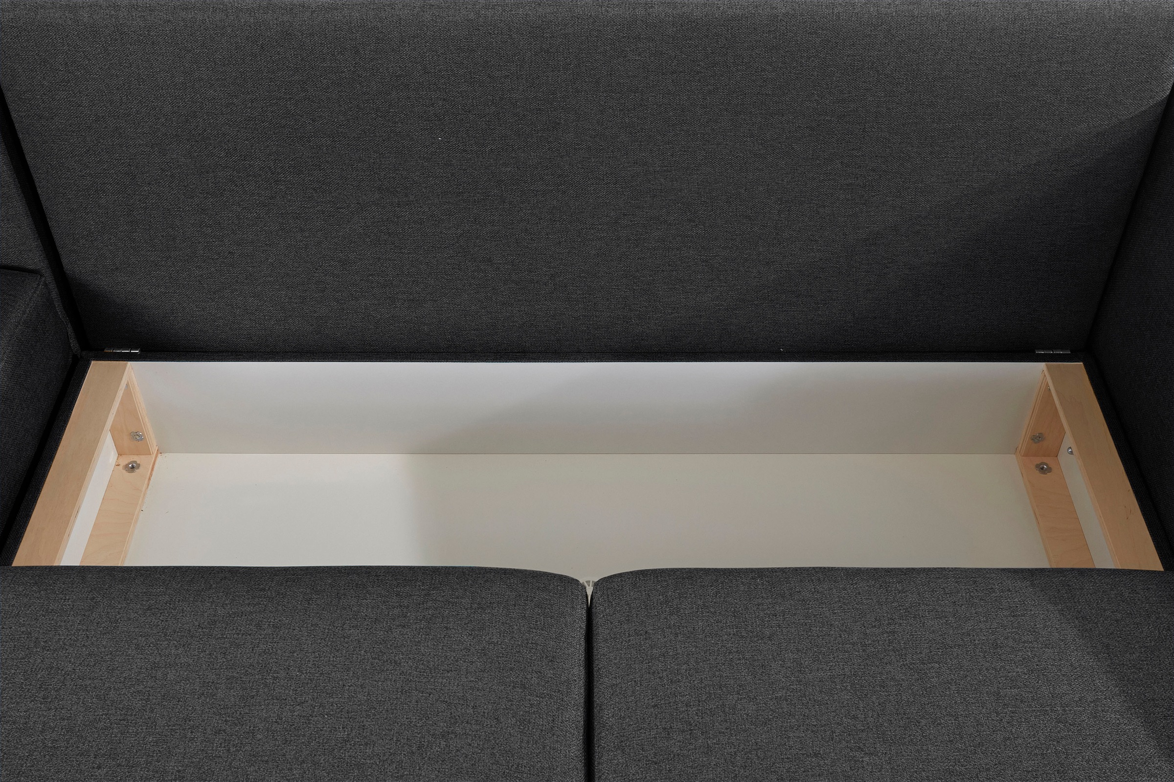 Home affaire Canapé d'angle »Granbo L-Form« incl. Bettfunktion und Bettkasten, Federkern-Polsterung, Seitentasche