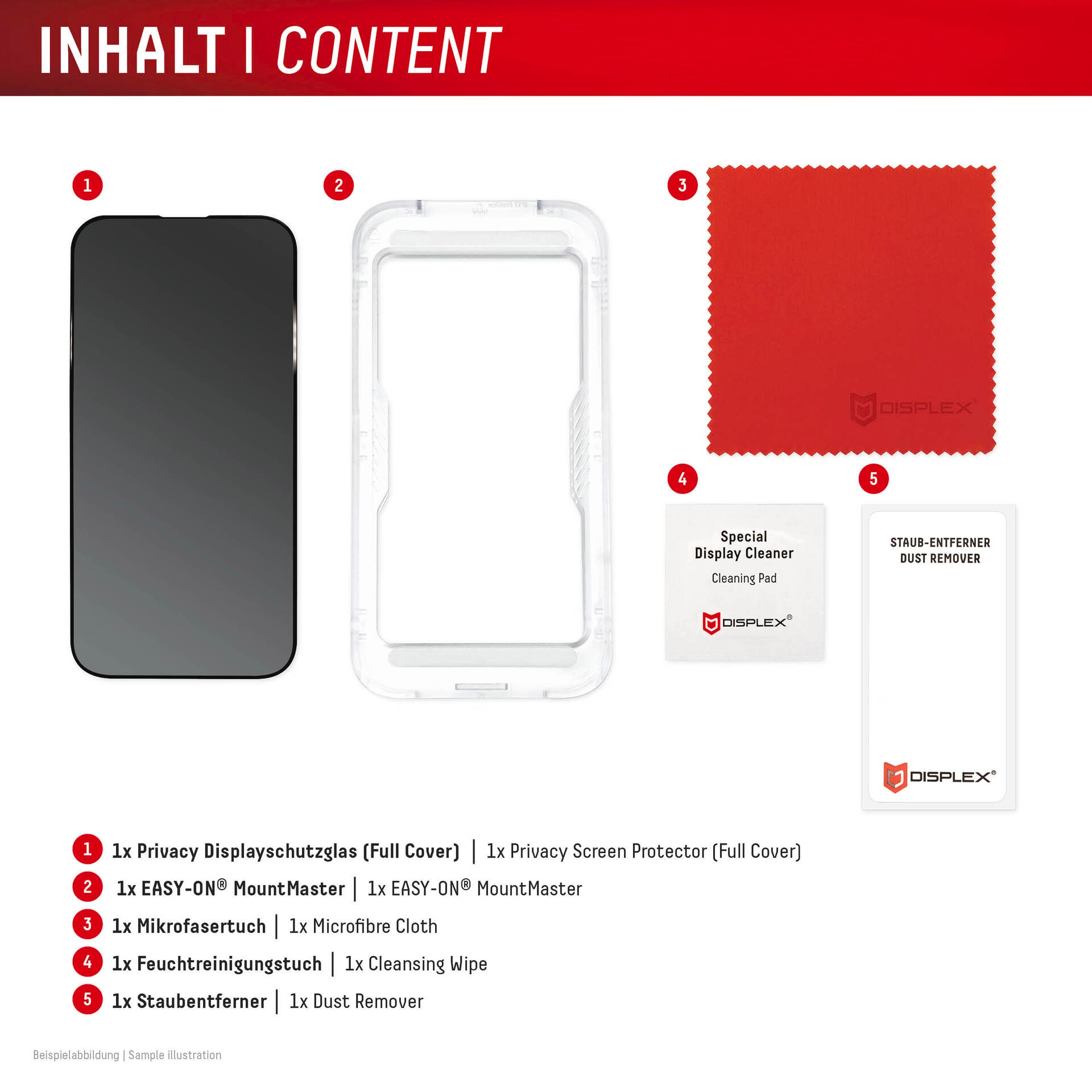 Displex Displayschutzglas »Privacy Glass Screen Protector mit MountMaster« für Samsung Galaxy S26+ Displayschutzfolie, Schutzfolie, Bildschirmschutz, kratz- & stossfest