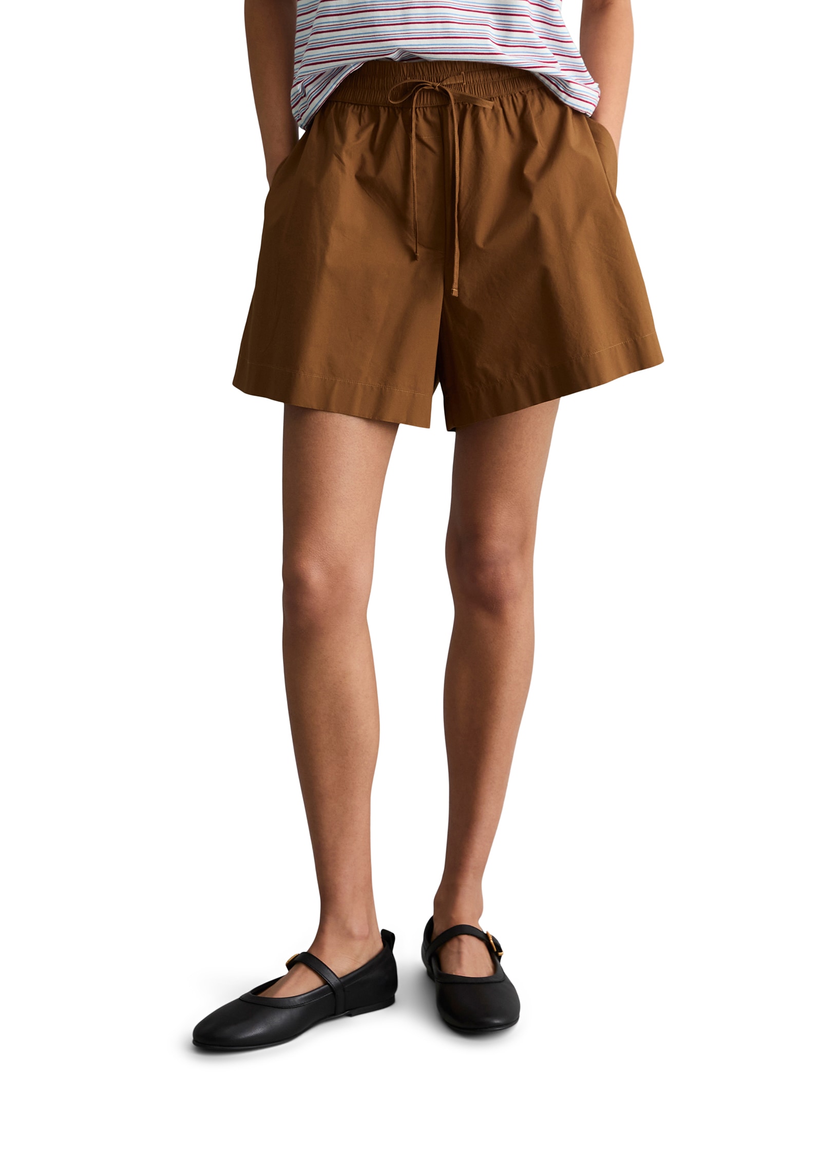 Marc O'Polo DENIM Short  relaxed aus Papertouch-Popeline