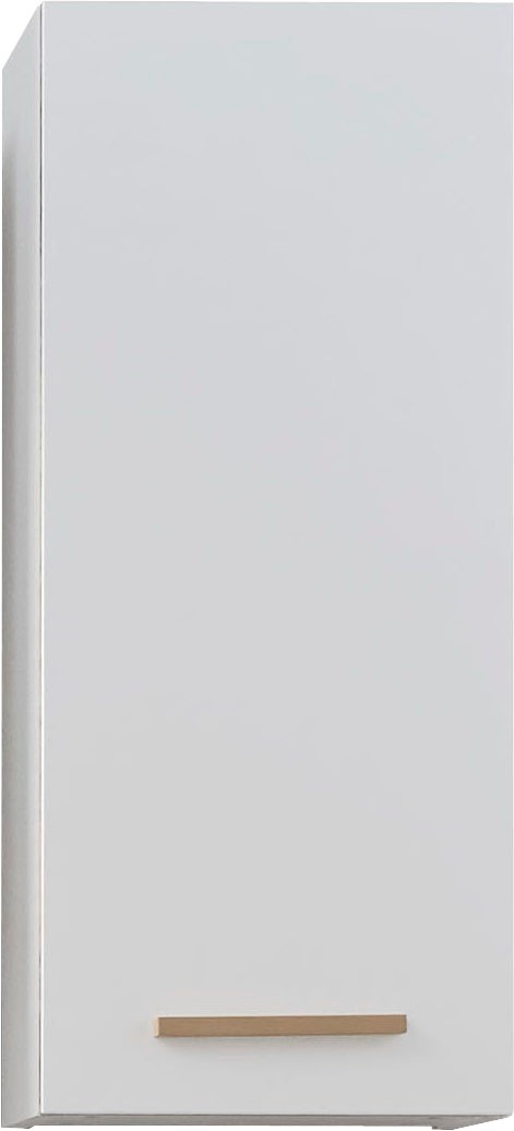 Saphir Hängeschrank »Quickset 931 Wand-Badschrank mit 1 Tür, Weiss Glanz, 30 cm breit« Badezimmer-Hängeschrank inkl. Türdämpfer, Holzgriff Eiche
