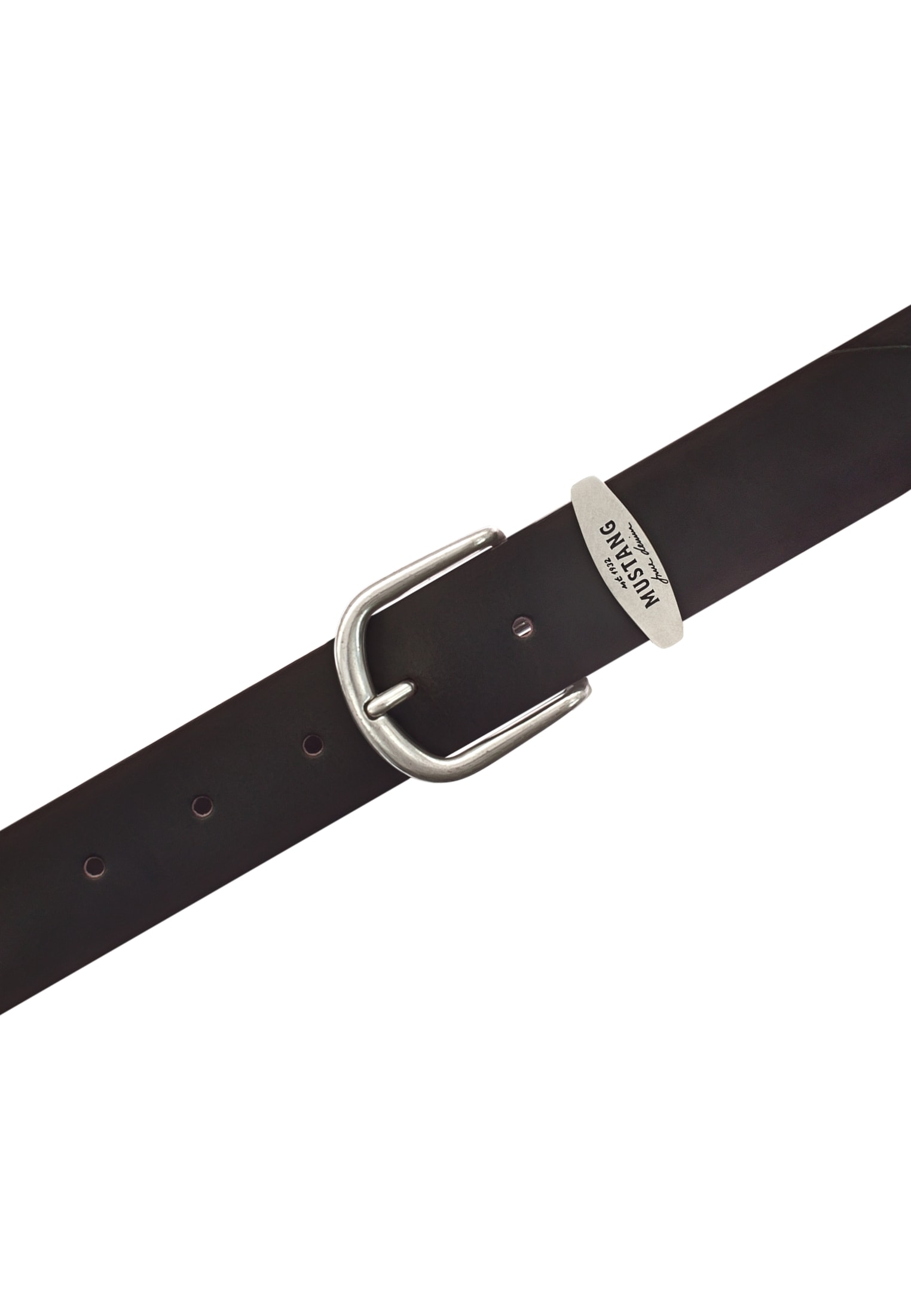 MUSTANG Ledergürtel Damen-Gürtel mit Logo-Schriftzug auf der Schlaufe