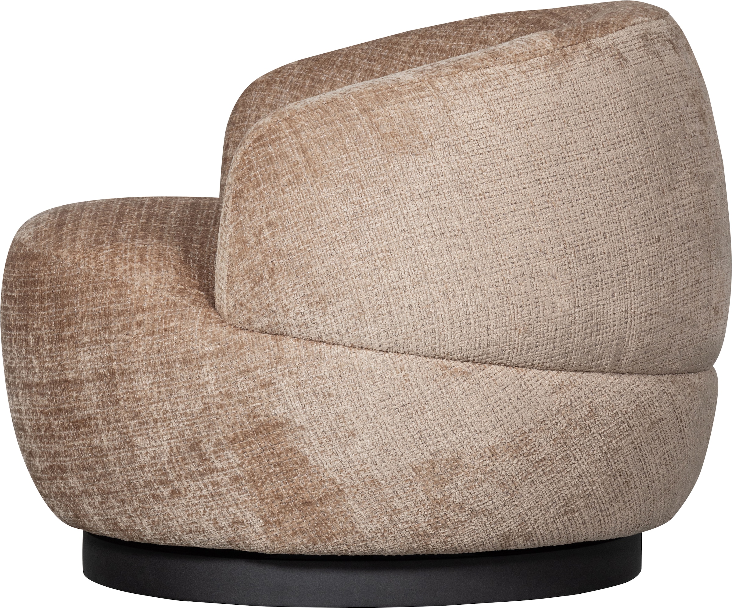 WOOOD Fauteuil pivotant »Woolly Bezug mit Drehmechanismus H 71 x B 84 x T 88 cm« Revêtement chenille, capacité 125 kg, résistance maximale à l’usure