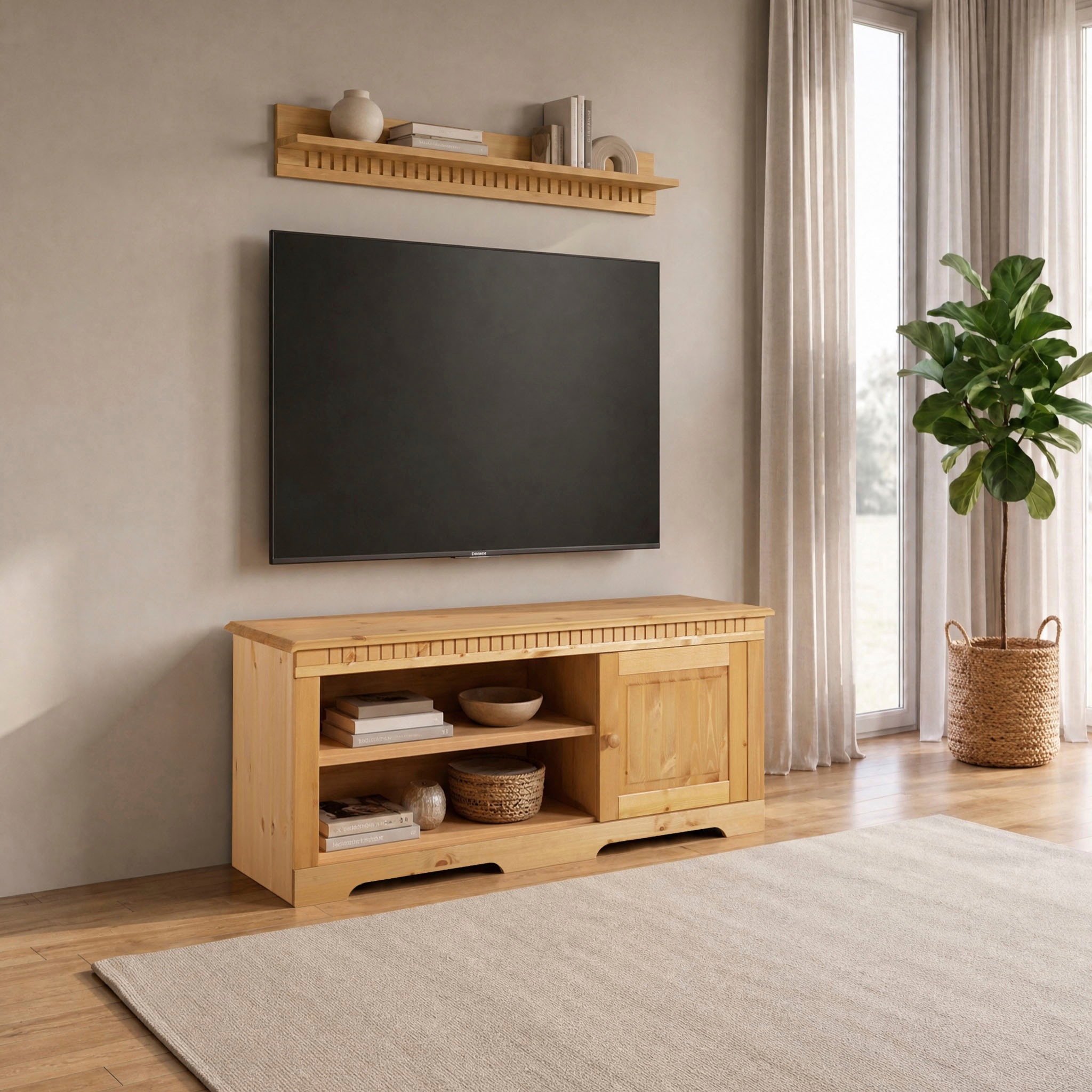 GOODproduct Tableau mural »Cubrix« en pin massif, disponible en deux largeurs différentes