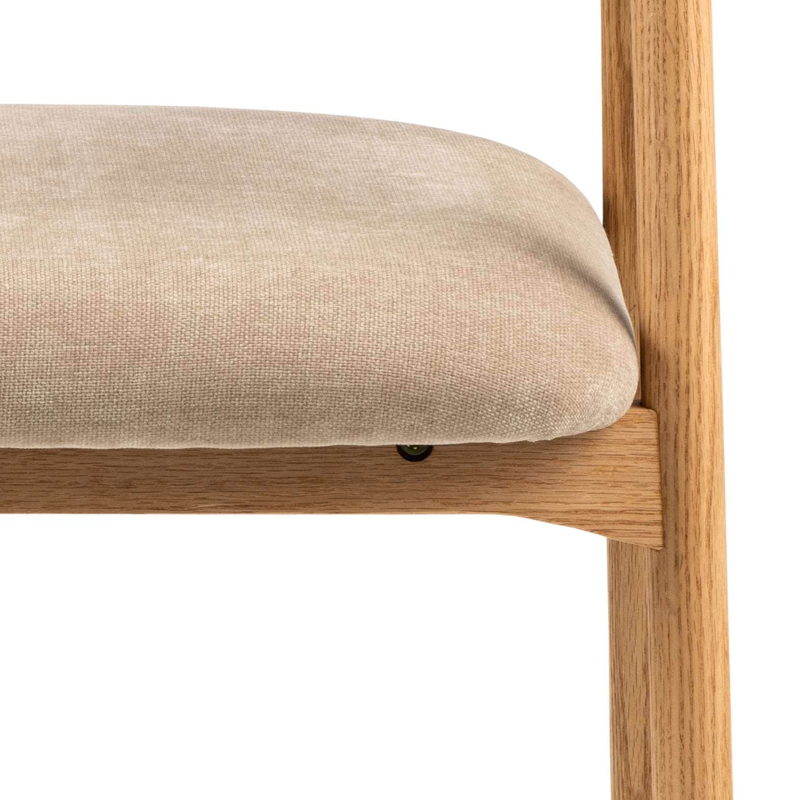 ACTONA GROUP Chaise de salle à manger »Addi, Stuhl, 2er-Set, gepolstert, Moderner Stil, Gestell aus Eiche« () lot de 2, rembourré, housse disponible en plusieurs couleurs