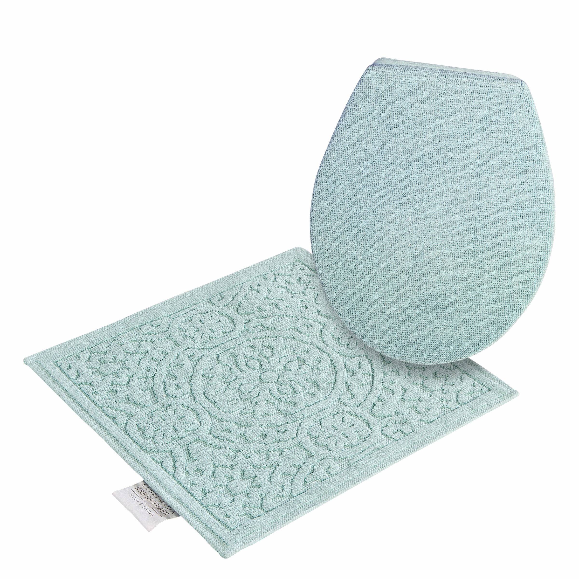 Guido Maria Kretschmer Home&Living Badematte »Garden Pastels« Höhe 3 mm rutschhemmend beschichtet fussbodenheizungsgeeignet | schnell trocknend | strapazierfähig Badteppich, Hoch-Tief-Effekte, auch als 2 tlg. Set erhältlich