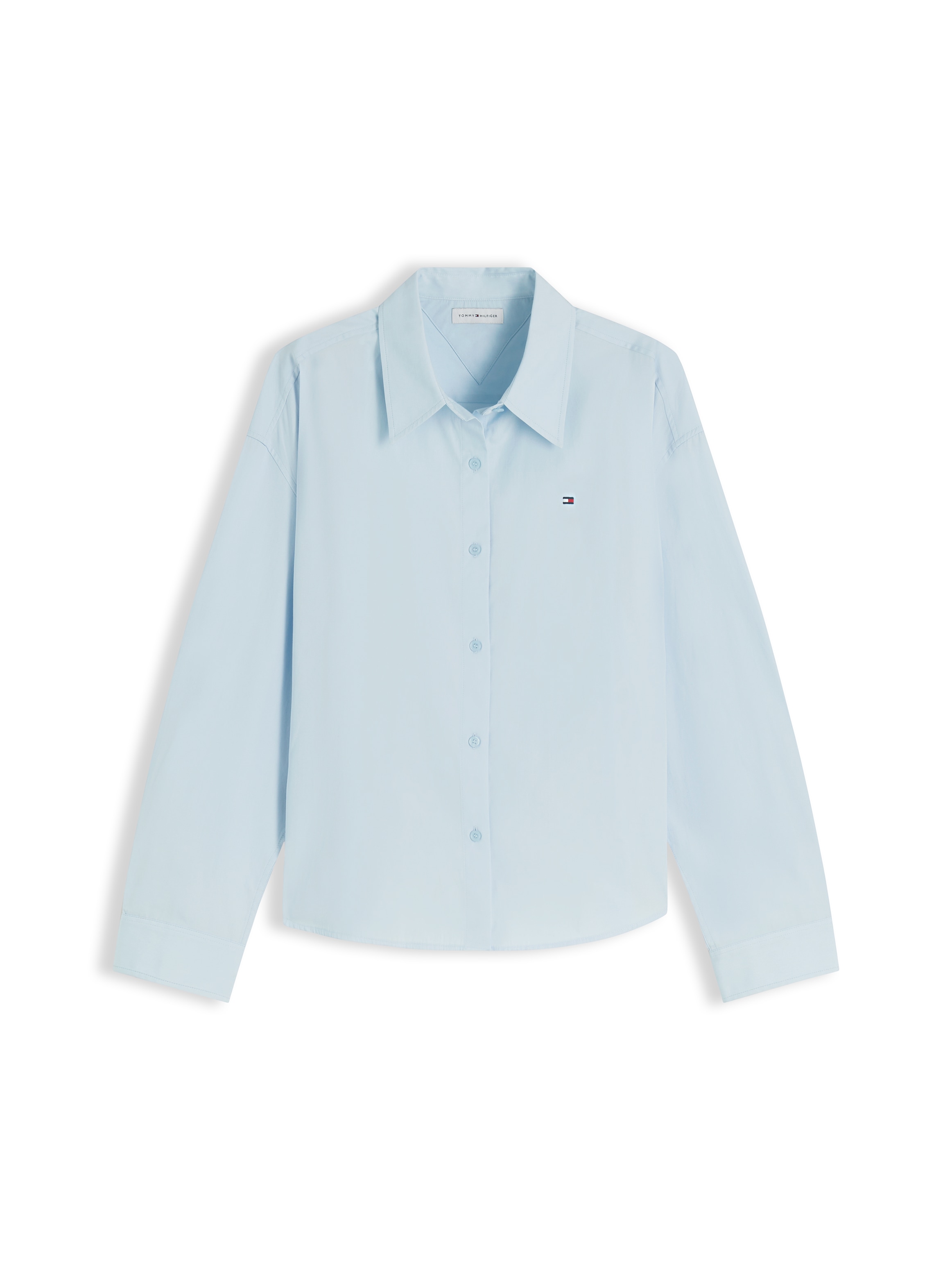 Tommy Hilfiger Blouse chemise »SUMMER POPLIN LS BOXY SHIRT« Coton, coupe boxy fit