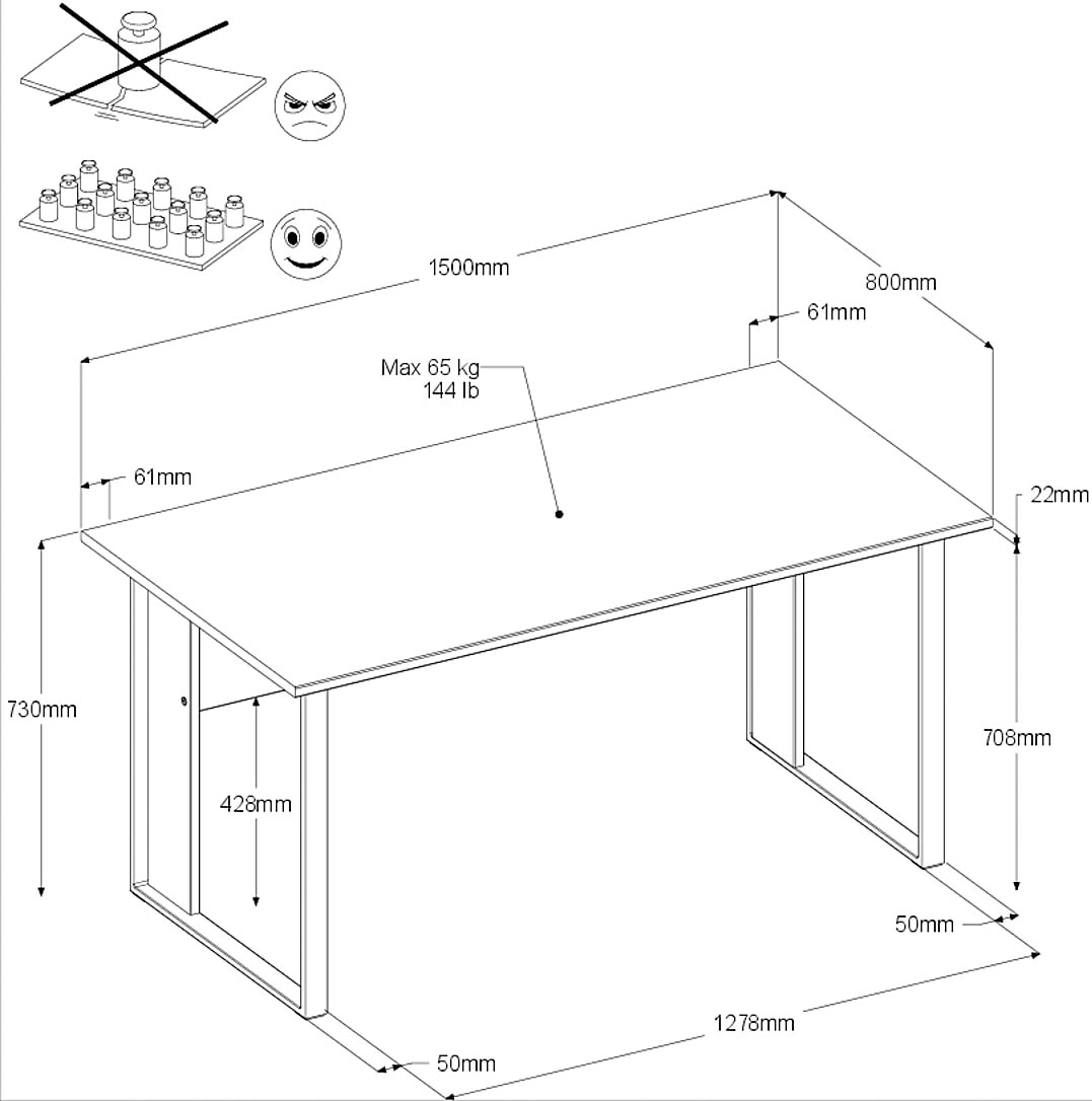Parisot Ensemble de meubles de bureau »Start Up« Set, 1-tlg., 2 tlg. Gesamtarbeitsfläche 189 x 80cm