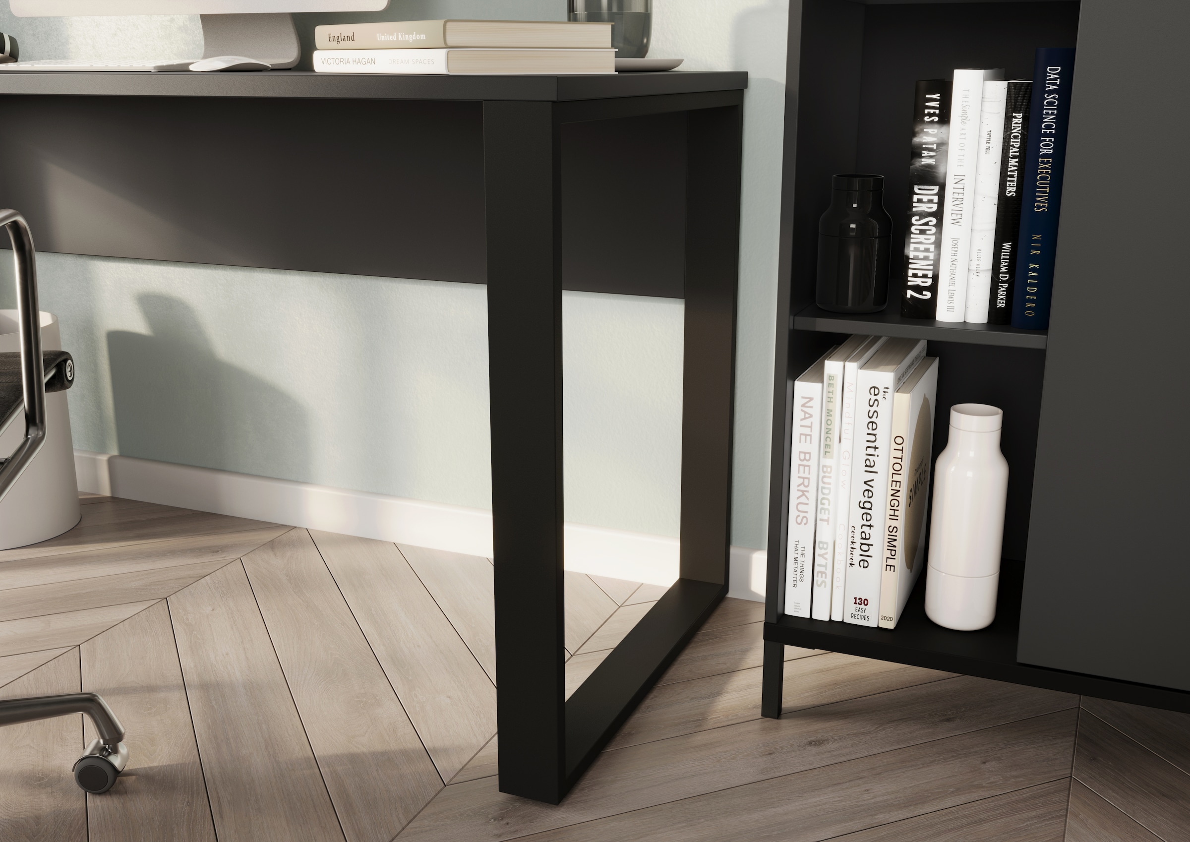 GERMANIA Ensemble de meubles de bureau »GW-Rovigo« 3 cuis tlg. Schreibtisch mit Knieblende, Made in Germany