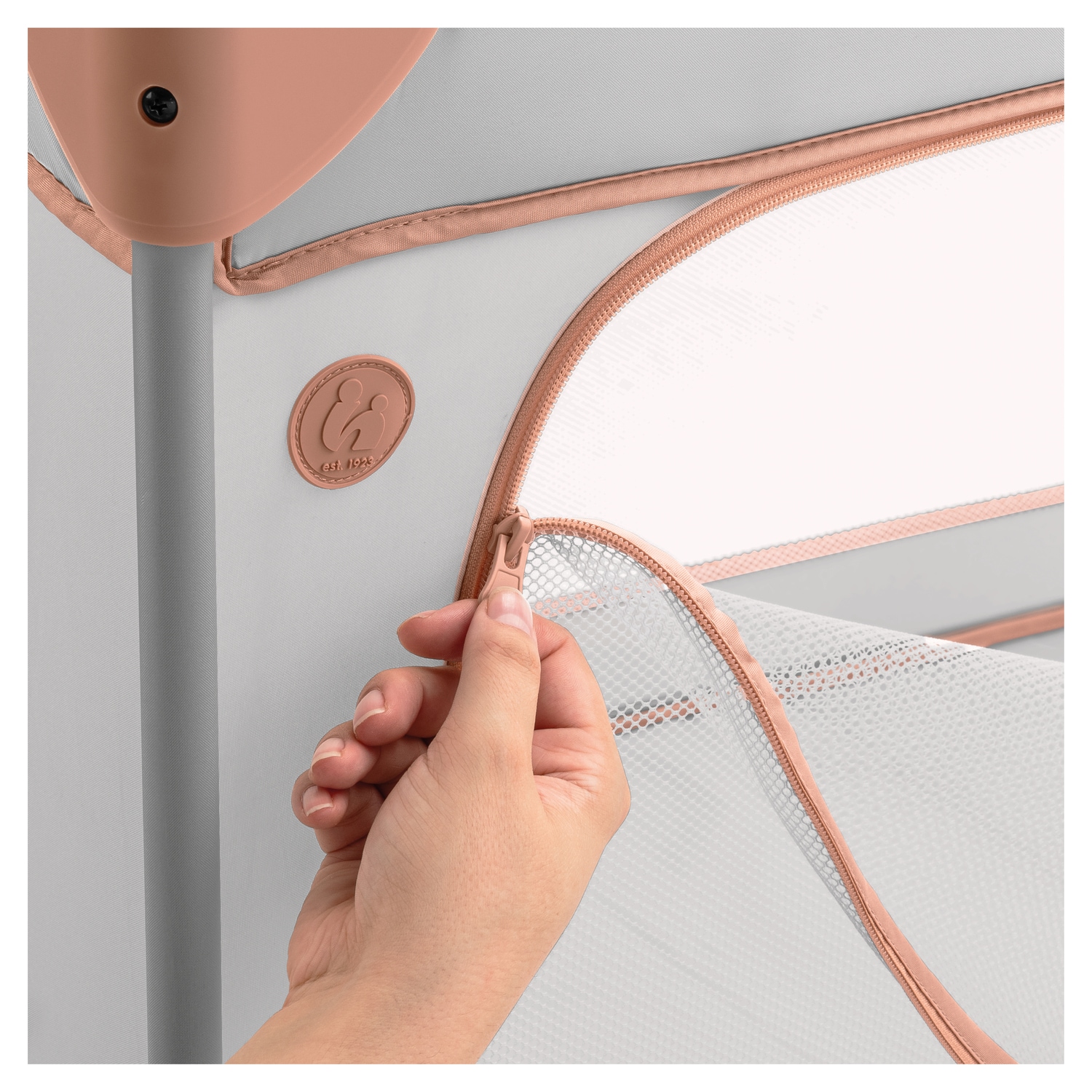 Hauck Baby-Reisebett »Dream N Play Plus, Dusty Cork« Vorderausstieg