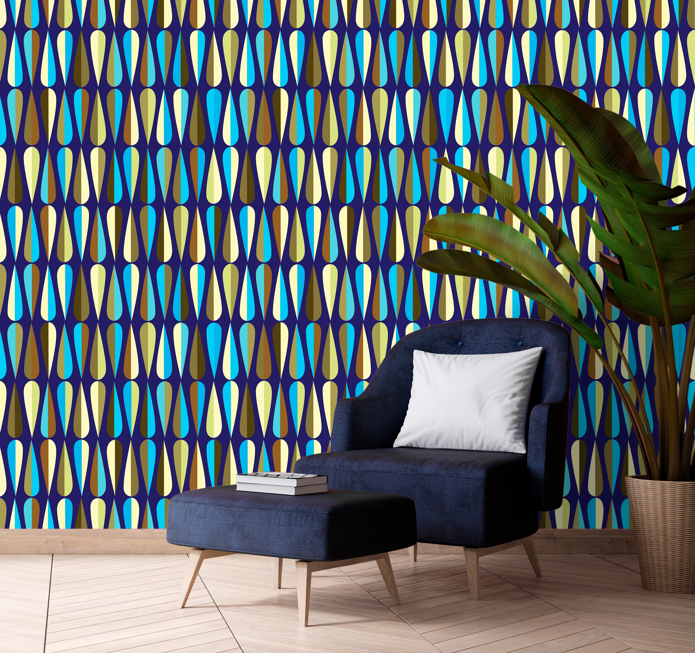 queence Vinyltapete »Ihsan« Farbverlauf | abstrakt | bedruckt | gemustert glatt 90x250cm, selbstklebend, kinderleichte Anbringung, , Sticker