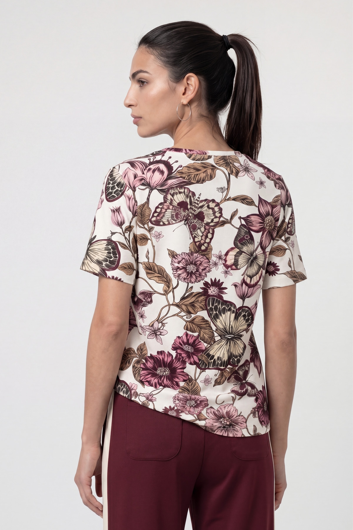 Monari T-Shirt »Shirt Blume allover« Regular fit mit Blumenmuster